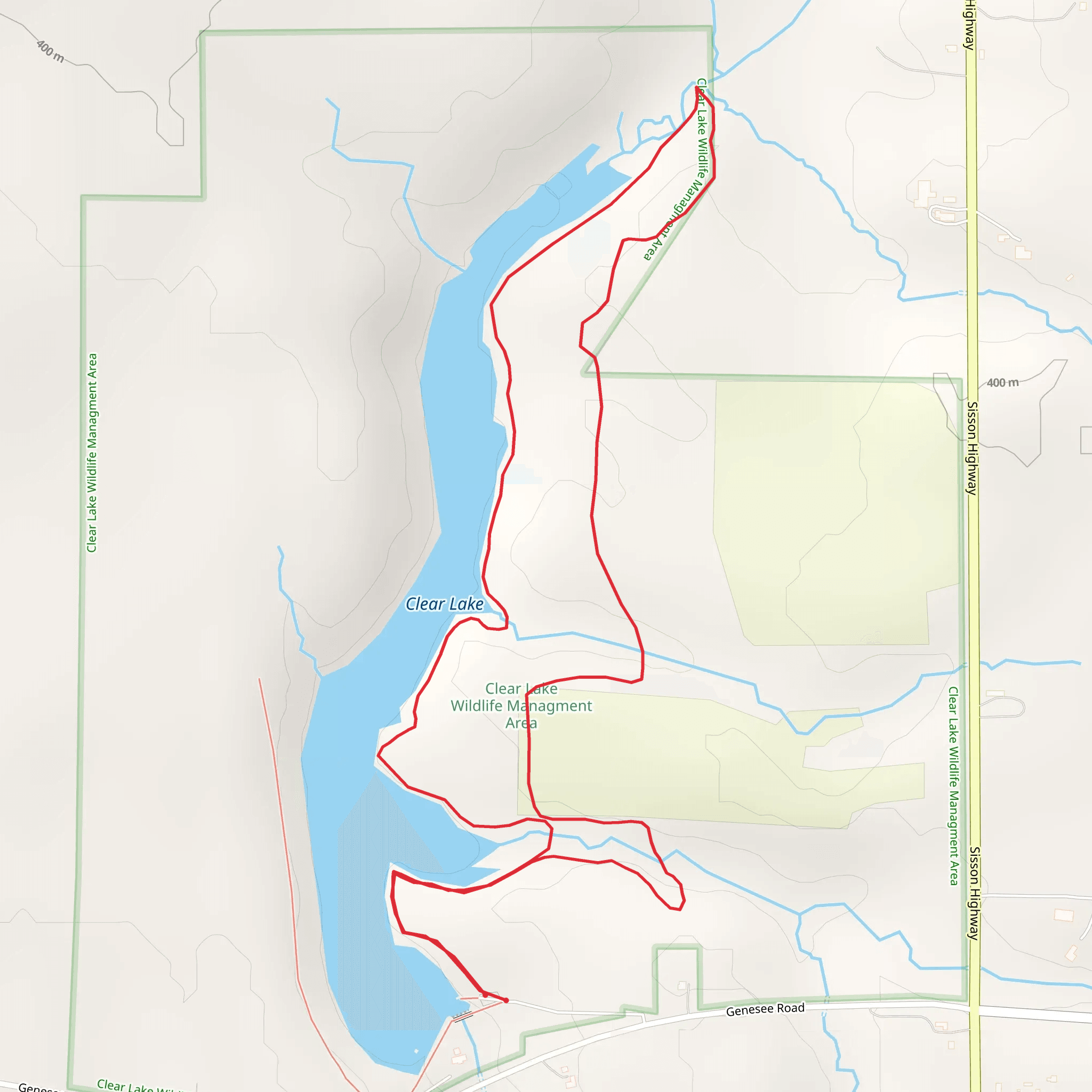 Clear Lake Loop mobile static map