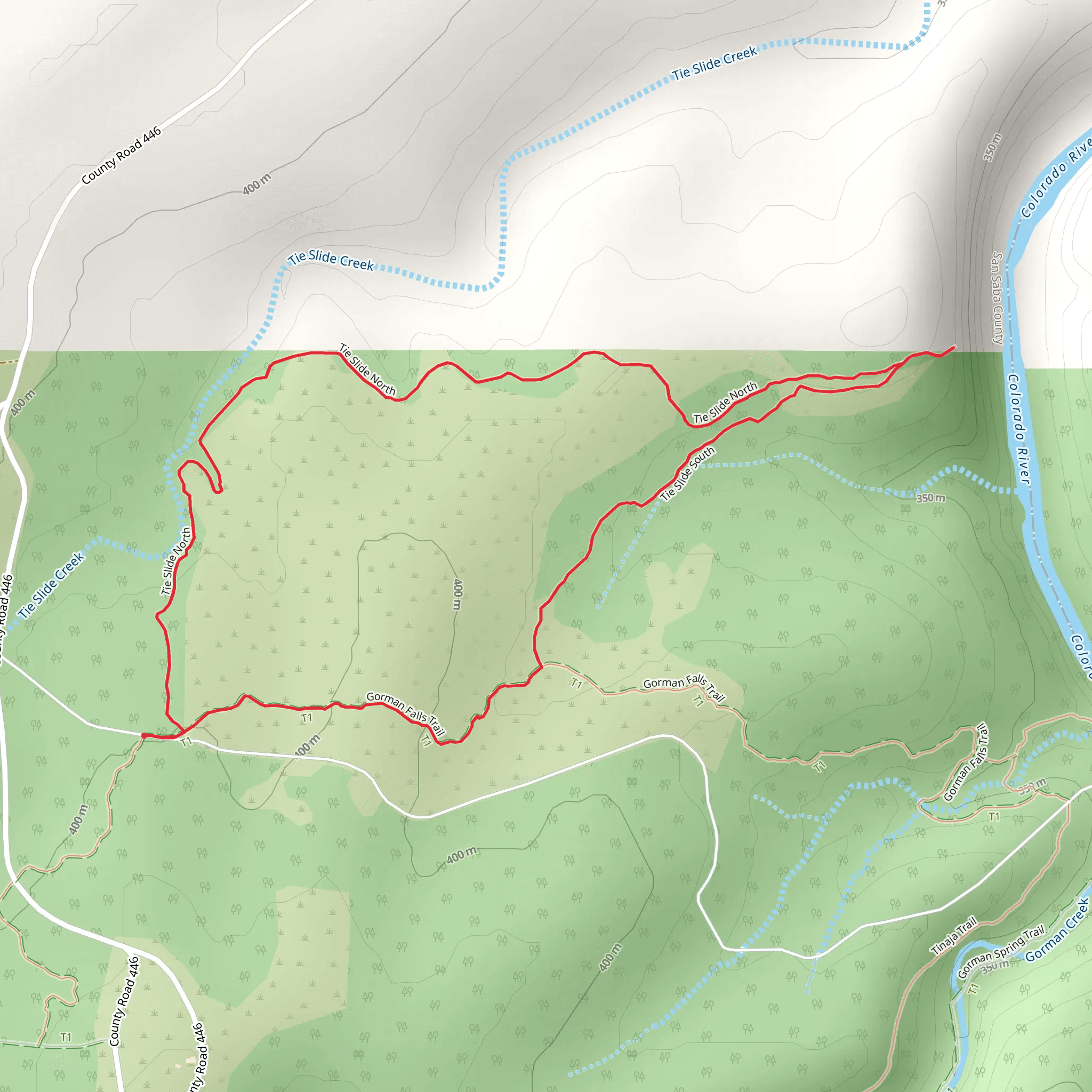 Tie Slide Loop Trail mobile static map