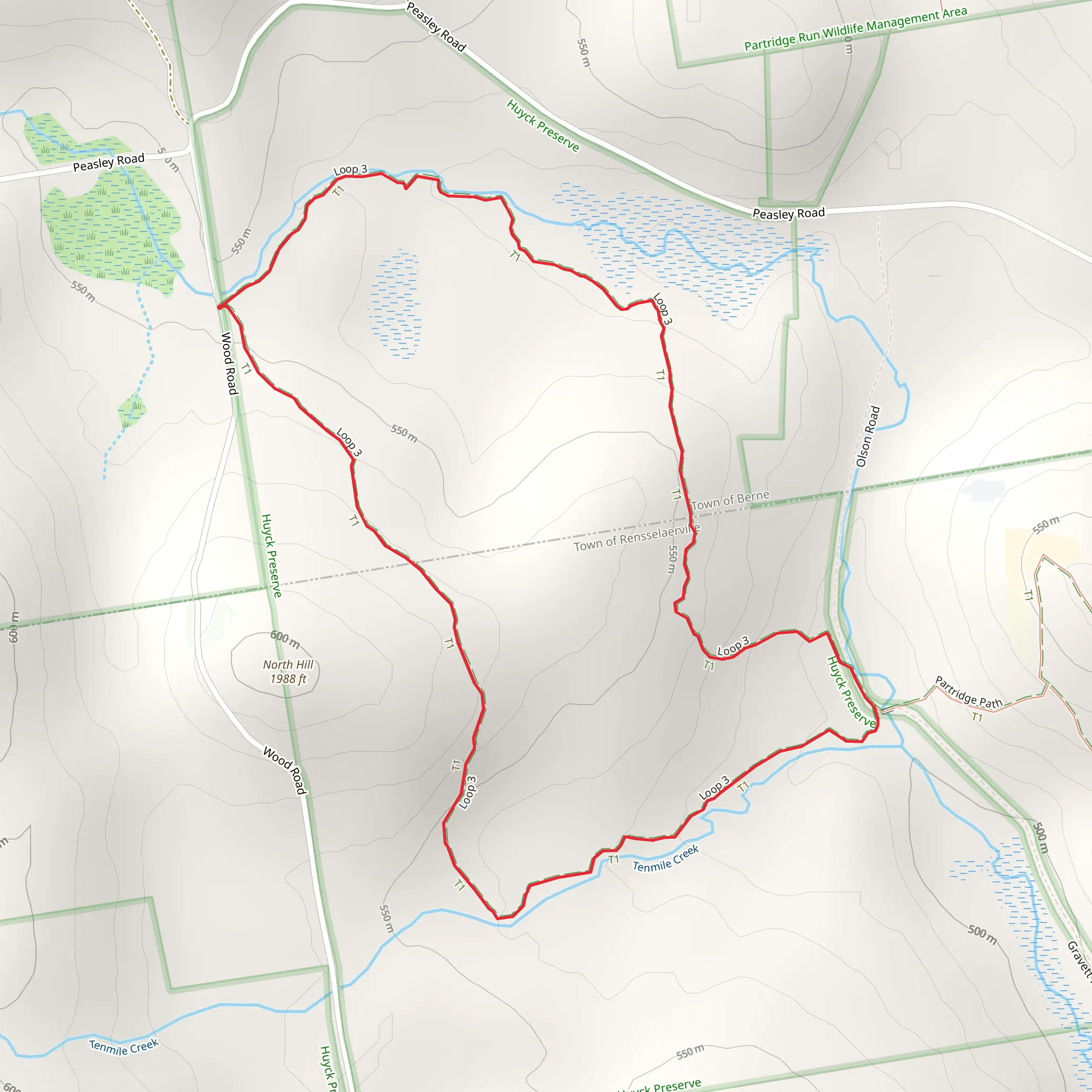 North Hill Loop mobile static map