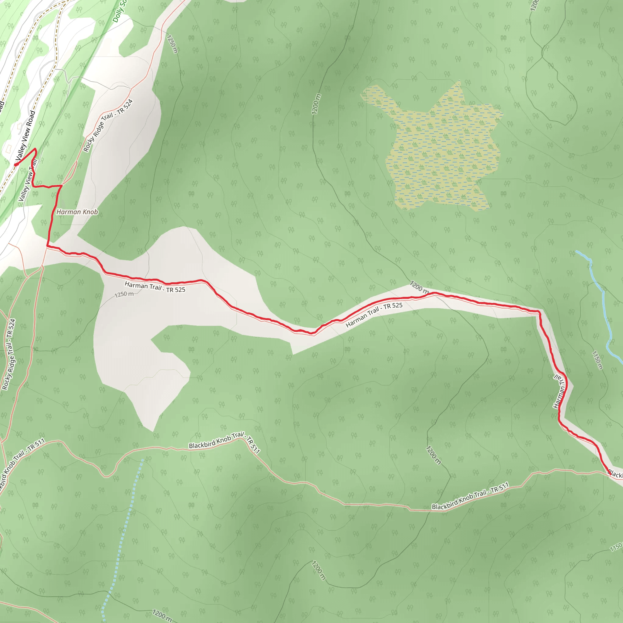 Harman Trail mobile static map