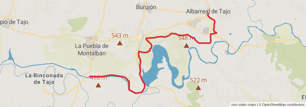 GR 113 Camino Natural del Tajo stage 26 Map