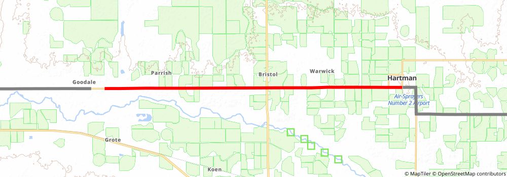 American Discovery Trail South Route stage 207 Map