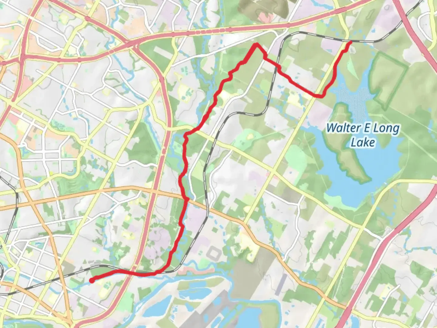 An image depicting the trail Southern Walnut Creek and Austin to Manor Trail and its surrounding area.