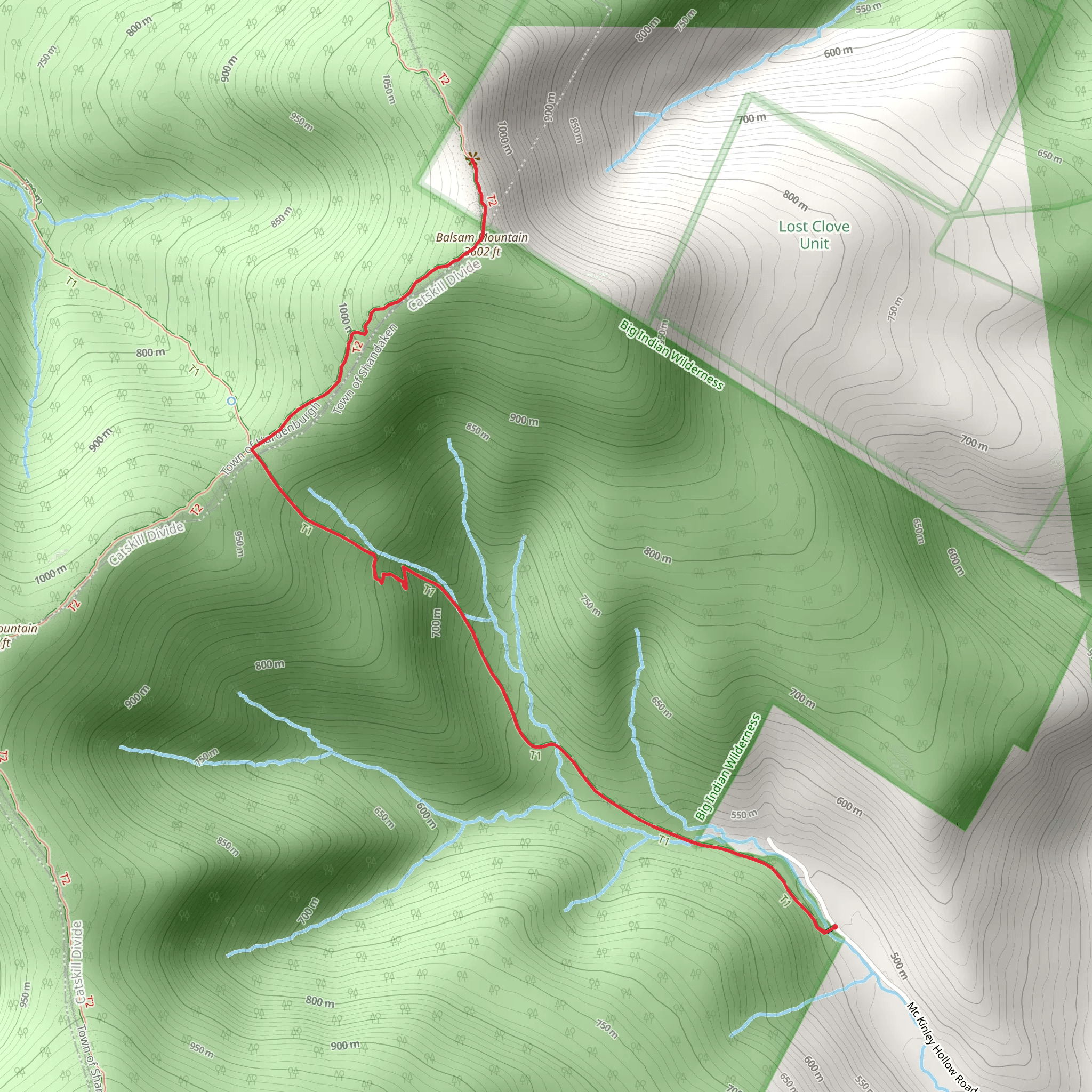 Balsam Mountain Trail mobile static map