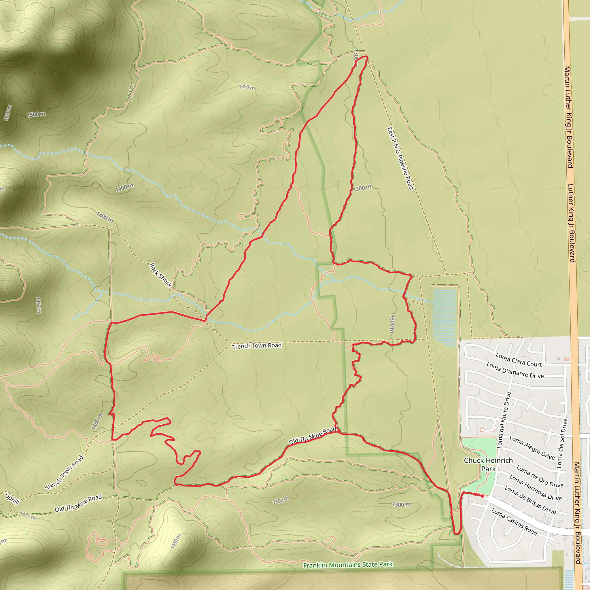 Lazy Cow, Mad Cow and Blue Moon Loop mobile static map