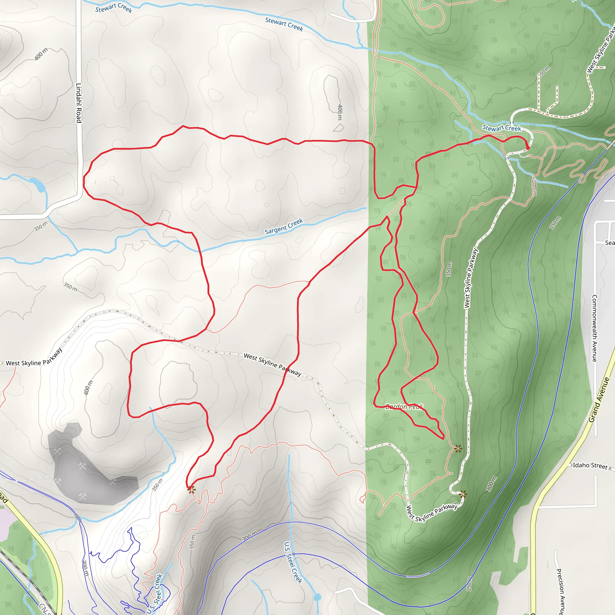Barden Peak via Snively Loop Trail mobile static map