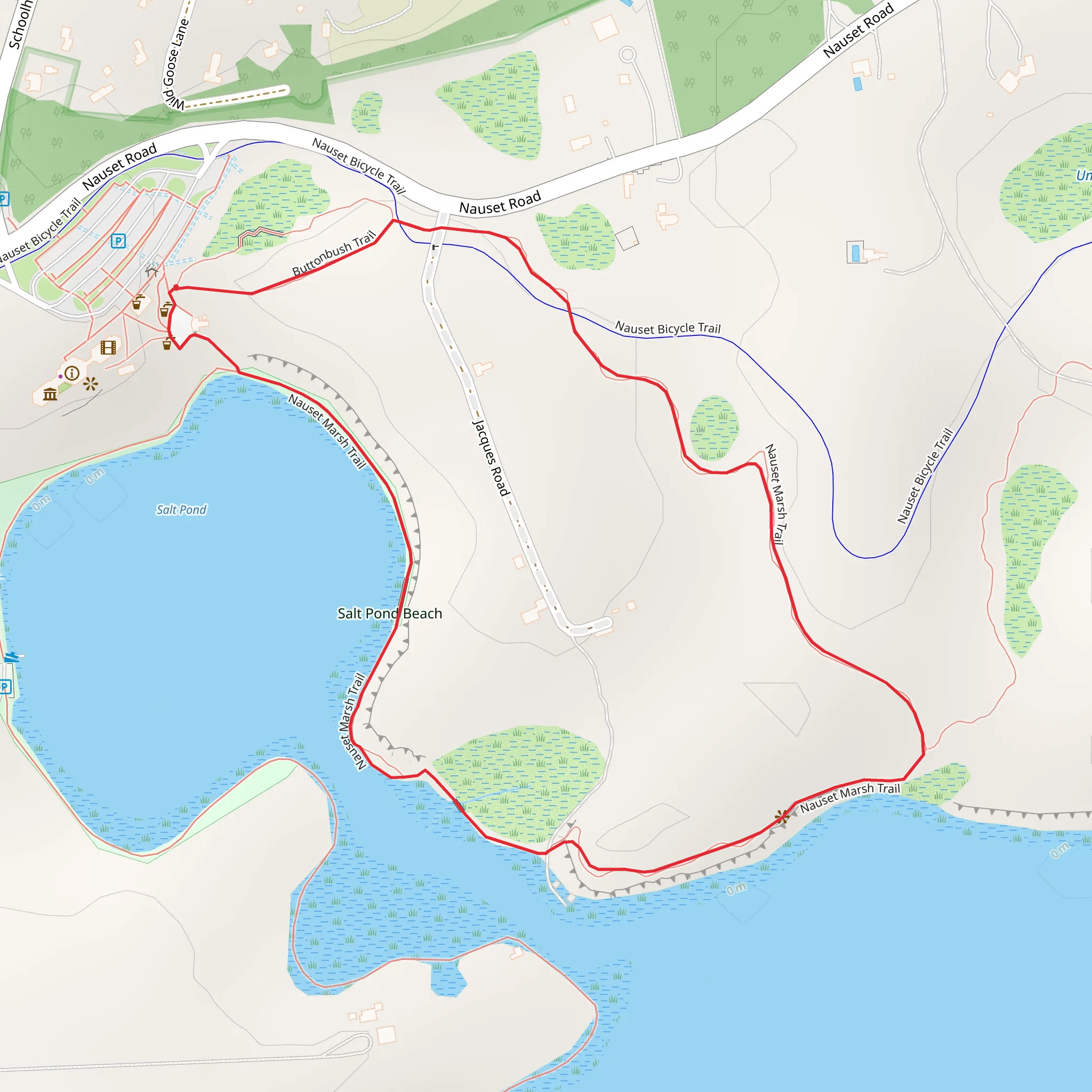 Salt Pond, Buttonbush and Nauset Marsh Trail mobile static map