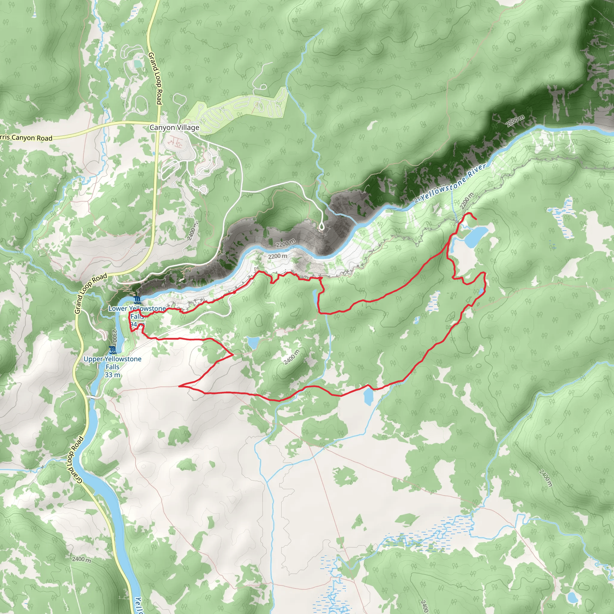 Ribbon Lake Trail and Wapiti Lake Trail mobile static map