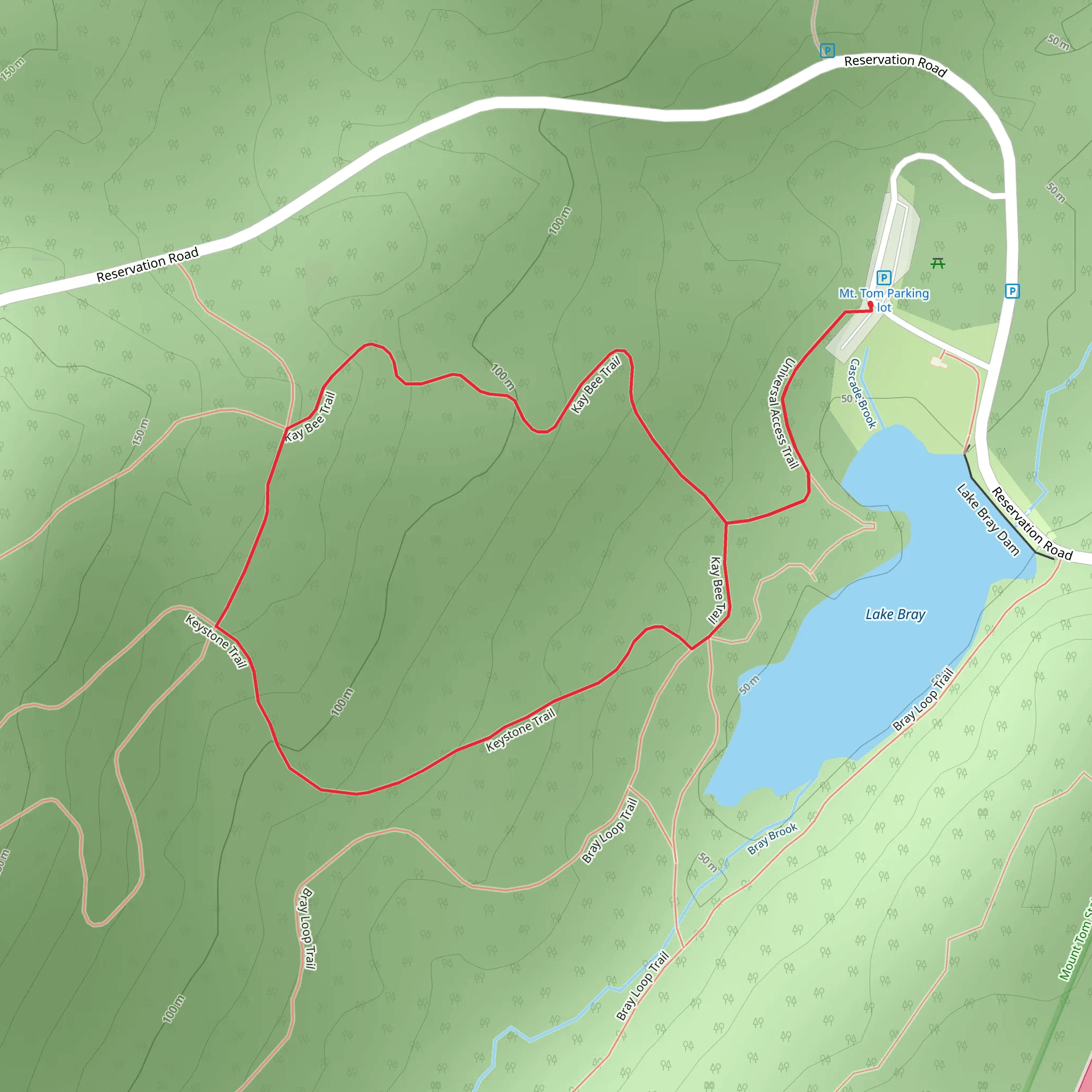 Kay Bee Loop Trail mobile static map