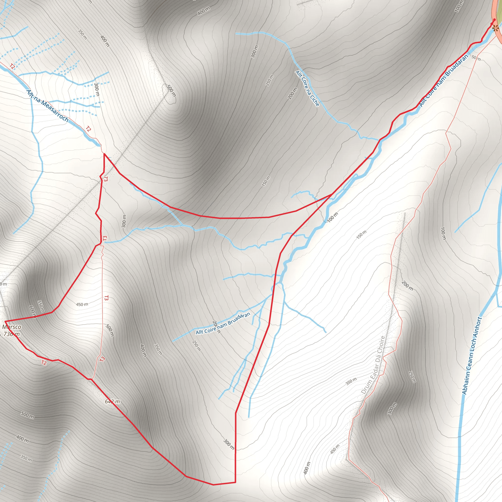 Marsco from Loch Ainort mobile static map