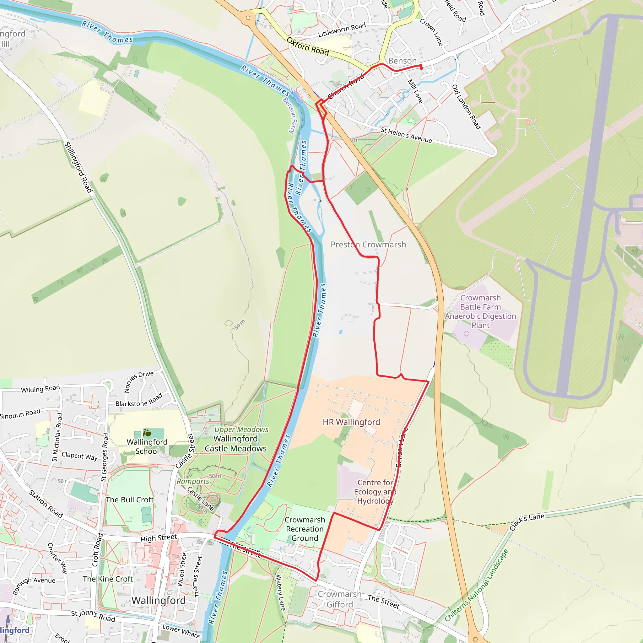 River Thames in Wallingford mobile static map