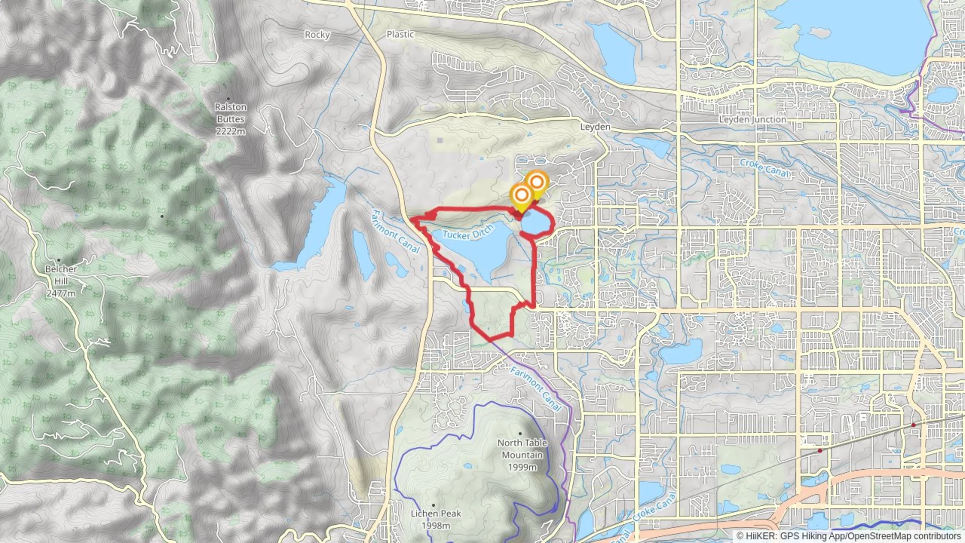 An image depicting the trail Tucker Lake and Blunn Reservoir Loop and its surrounding area.