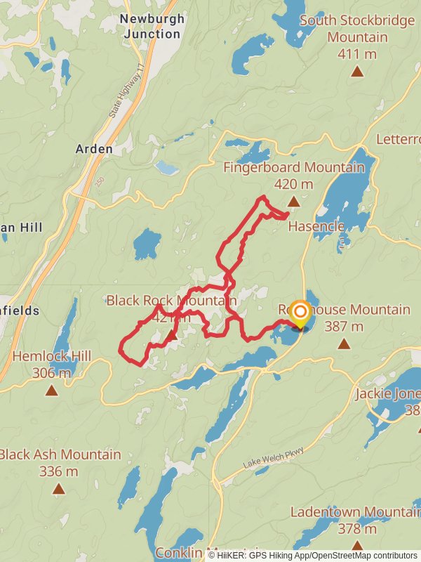 Black Rock - Hogencamp Mountain Loop mobile static map