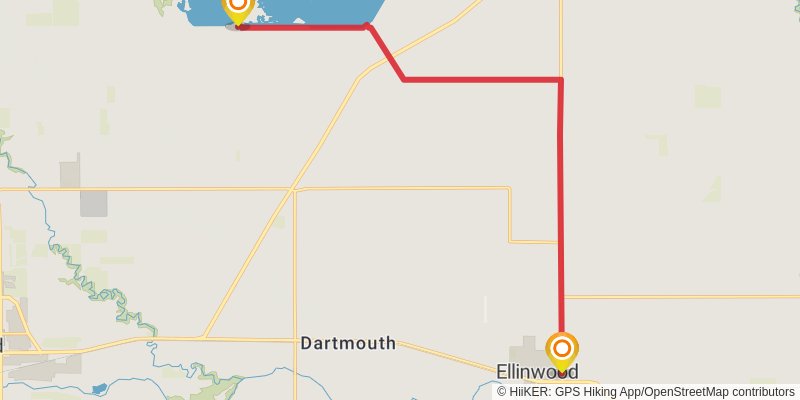 American Discovery Trail - Kansas stage 23 Map