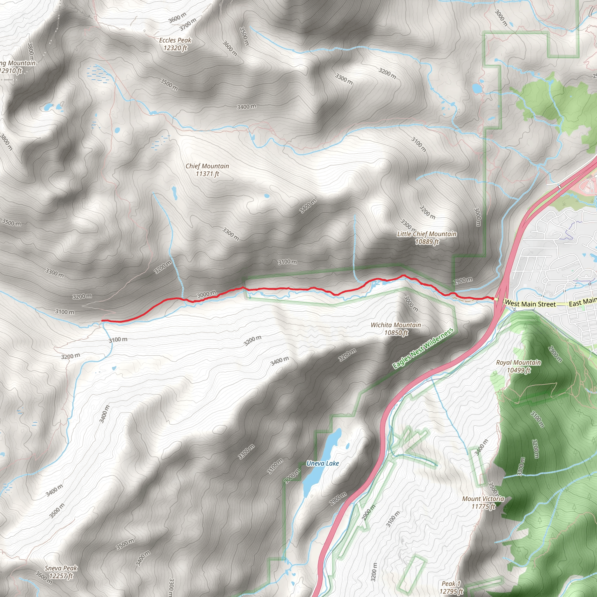 North Ten Mile Trail mobile static map