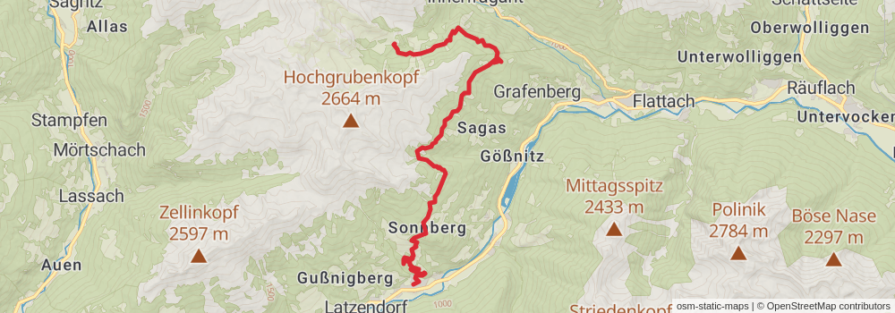 Alpe Adria Walk stage 5 Map