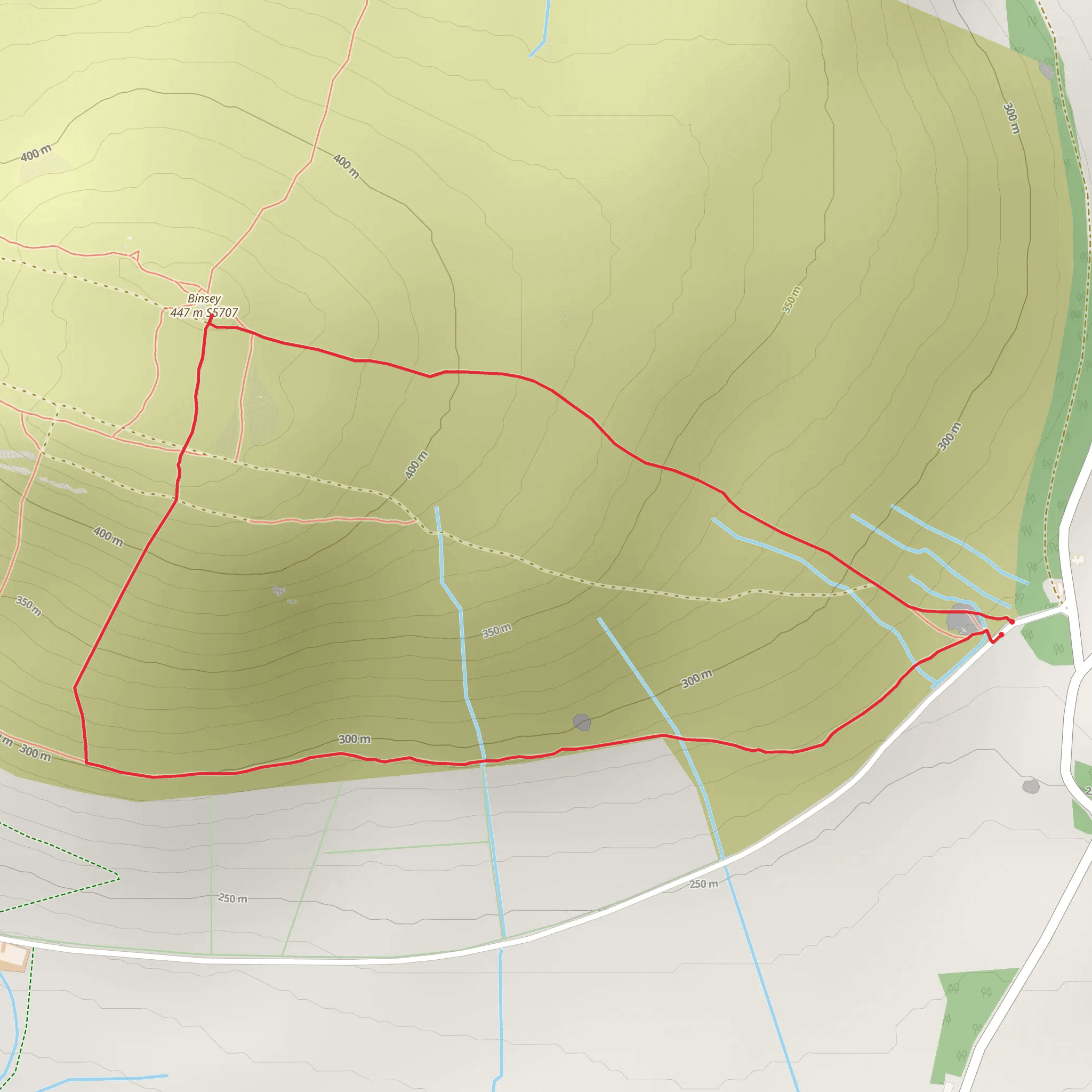 Binsey Lake District mobile static map