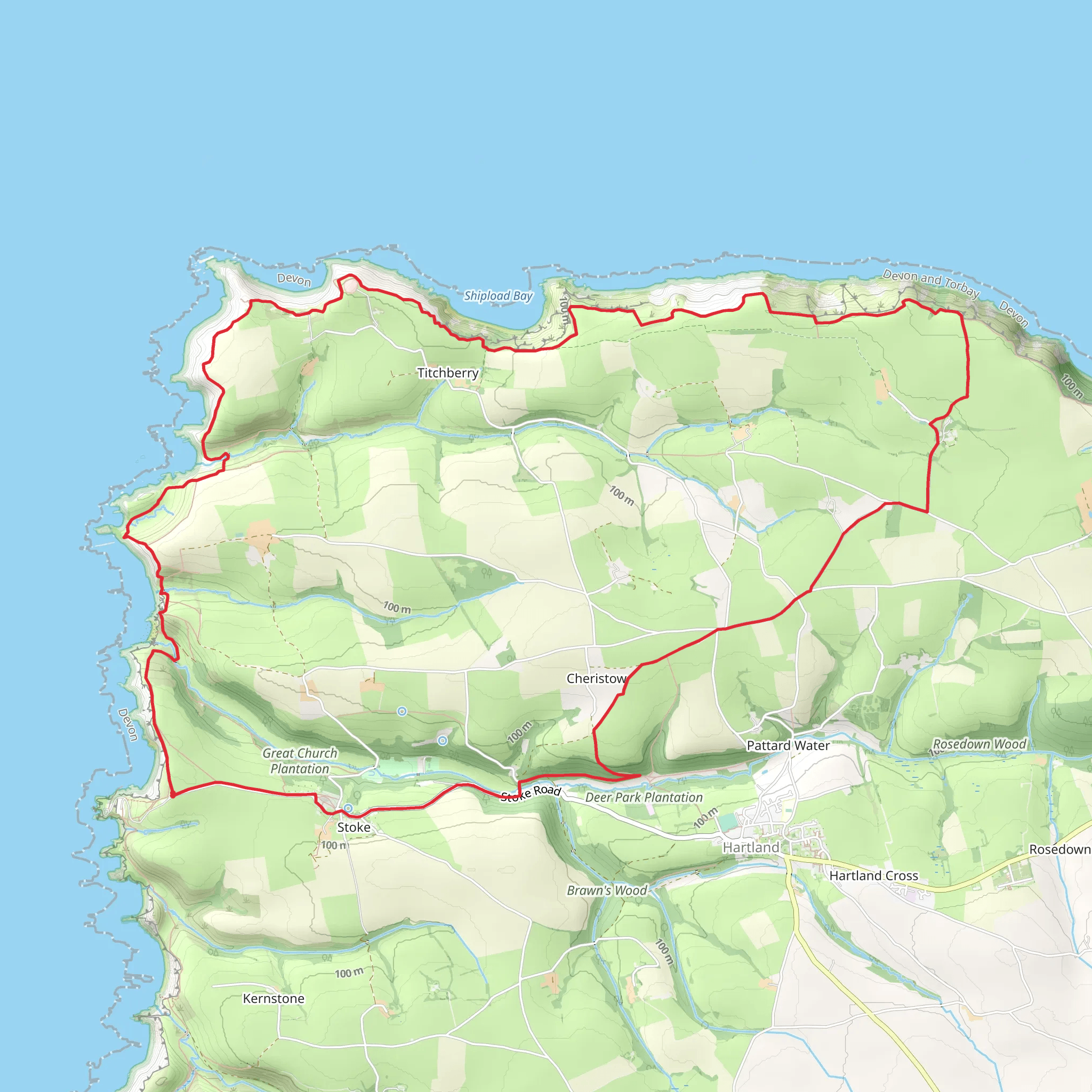 Hartland Point from Hartland Quay mobile static map