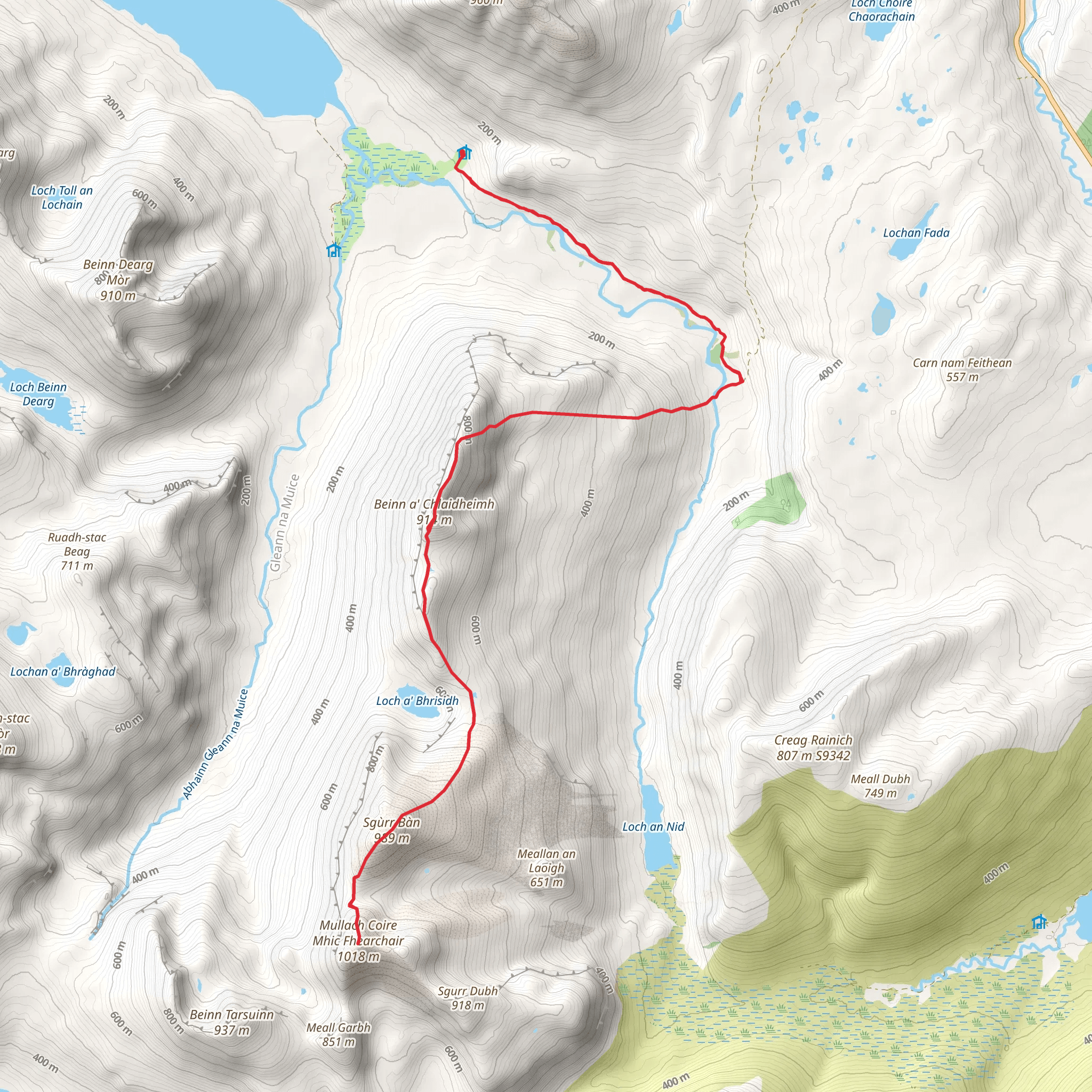 Mullach Coire Mhic Fhearchair mobile static map