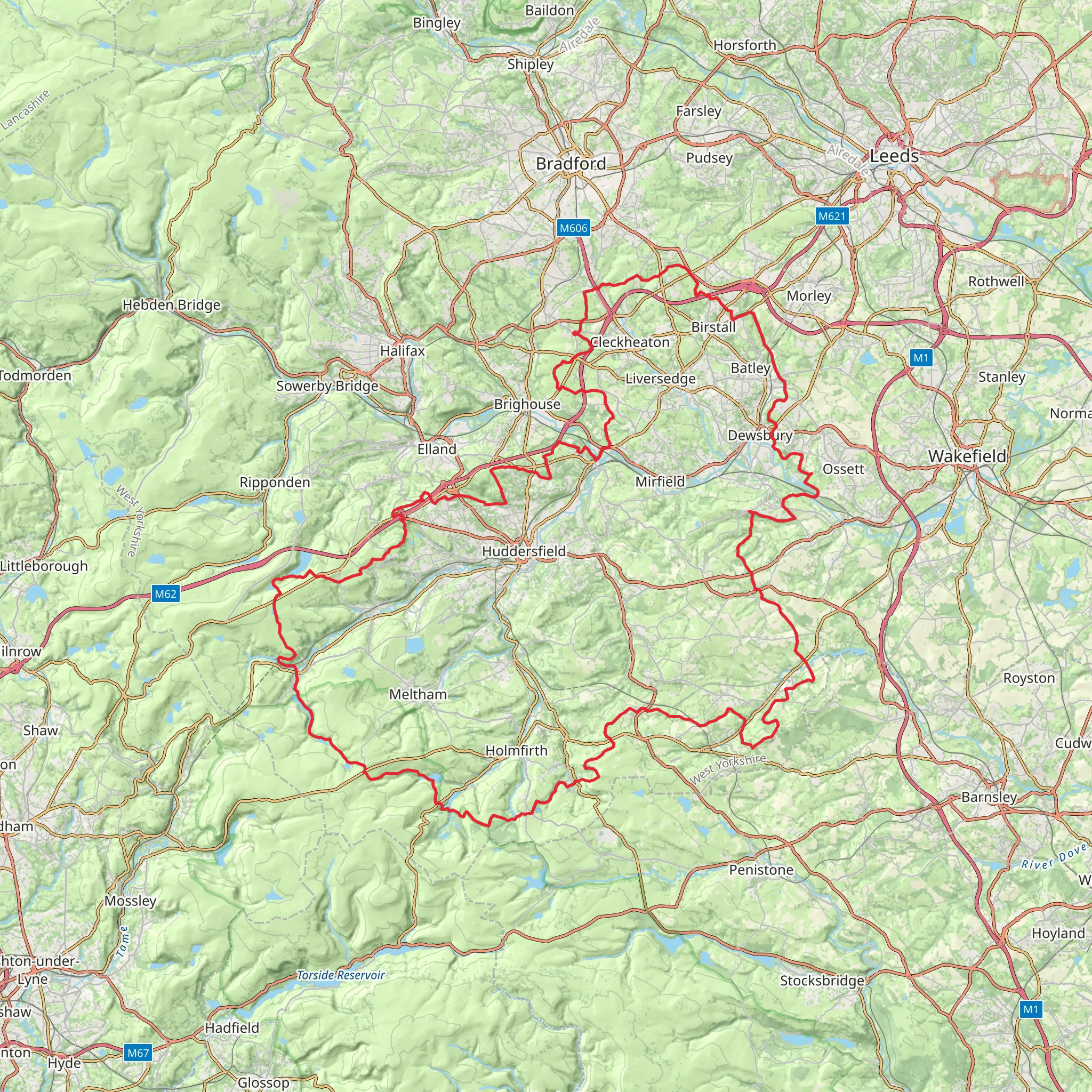 Kirklees Way mobile static map