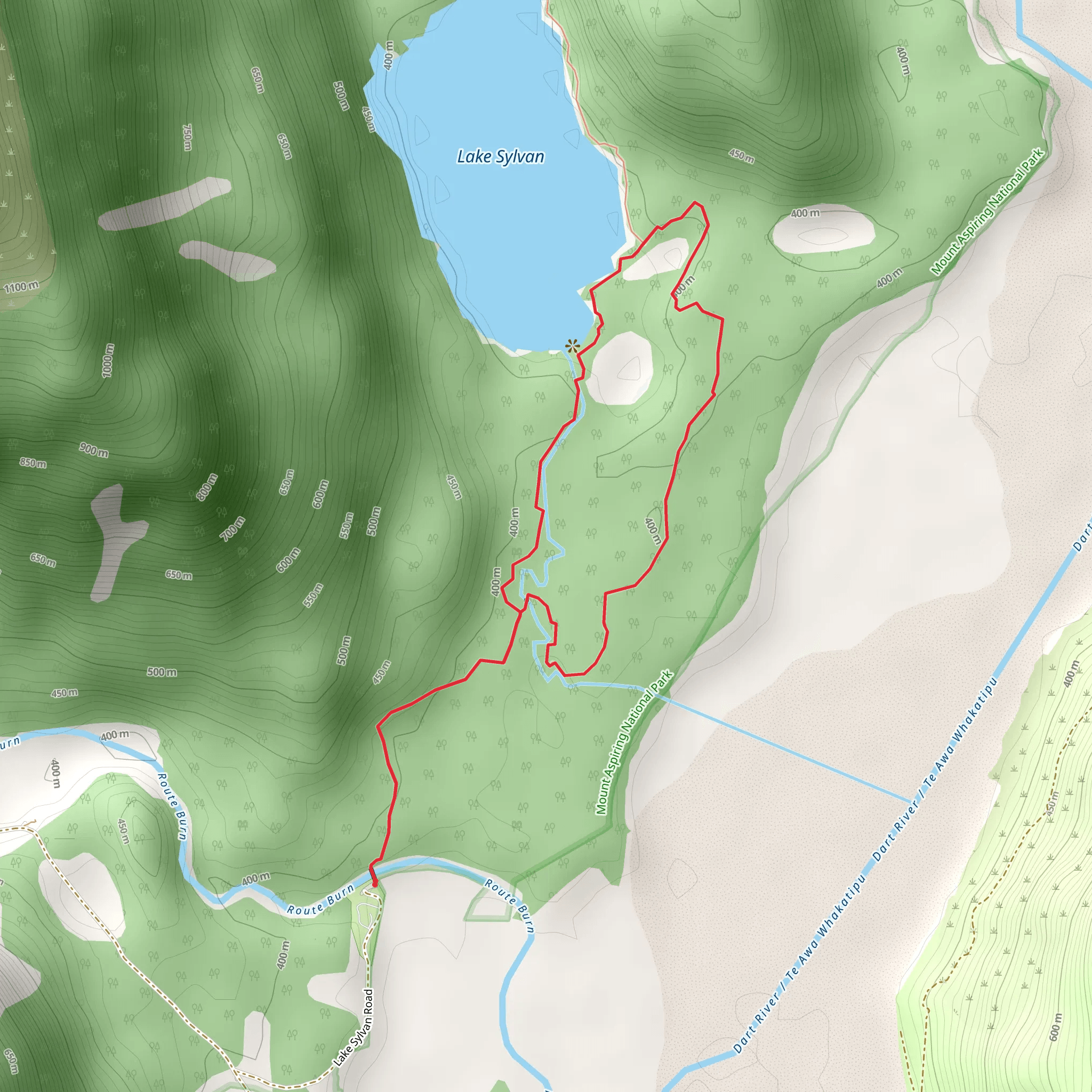 Lake Sylvan Track mobile static map