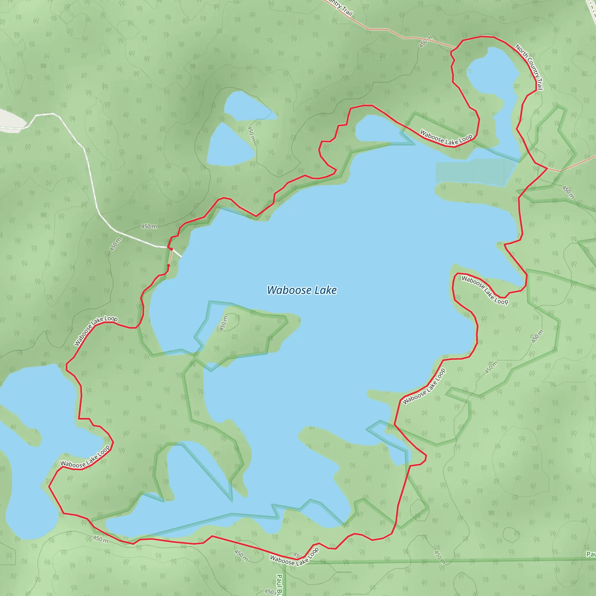 Waboose Lake Loop mobile static map
