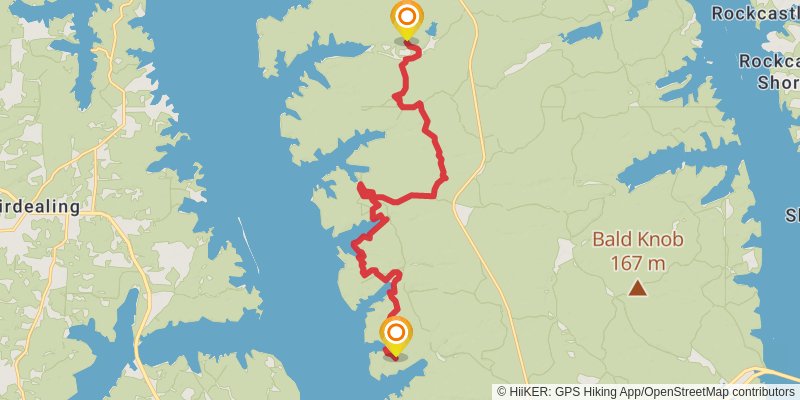 North South Trail - North Section stage 2 Map