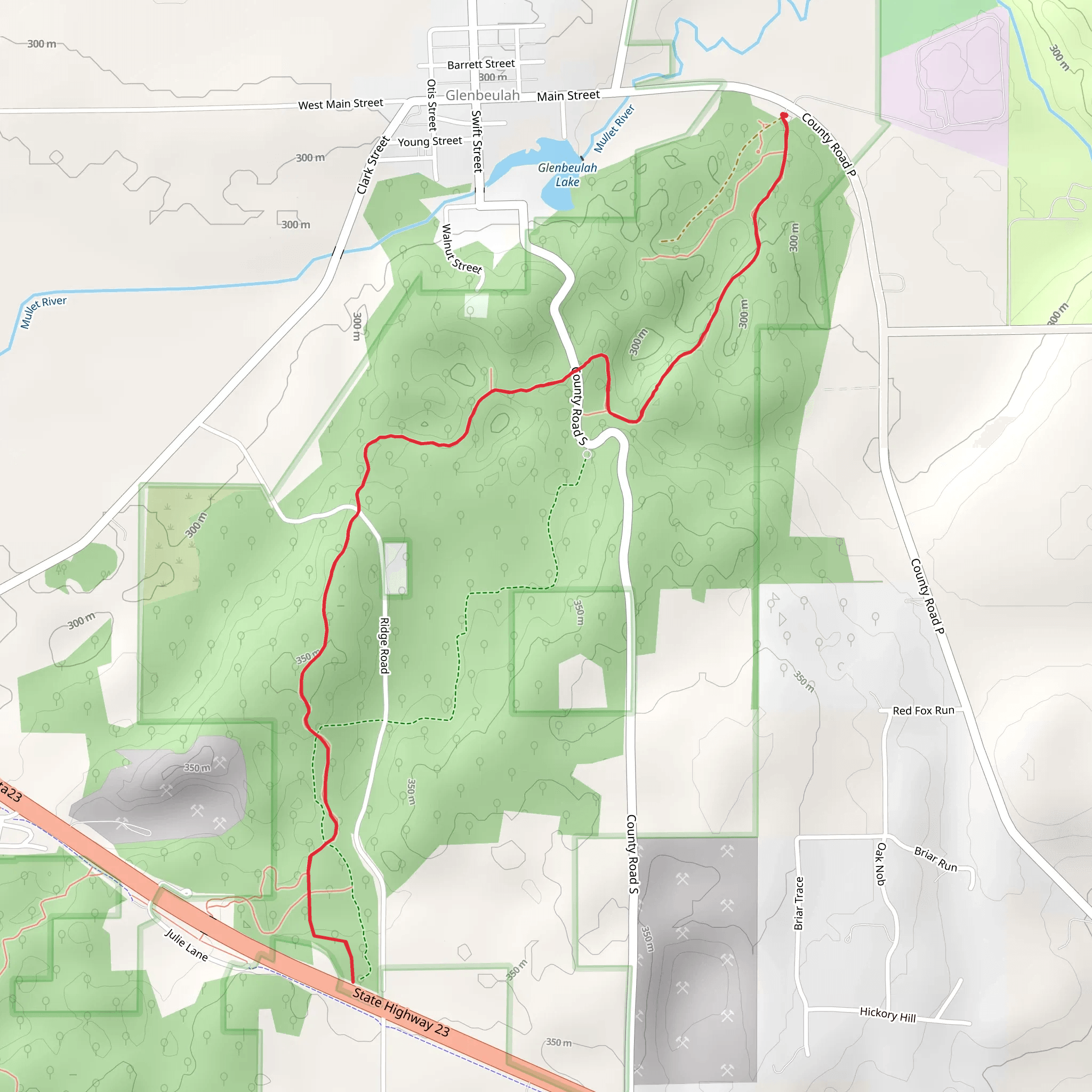 Ice Age Trail - Glenbeulah Lake mobile static map