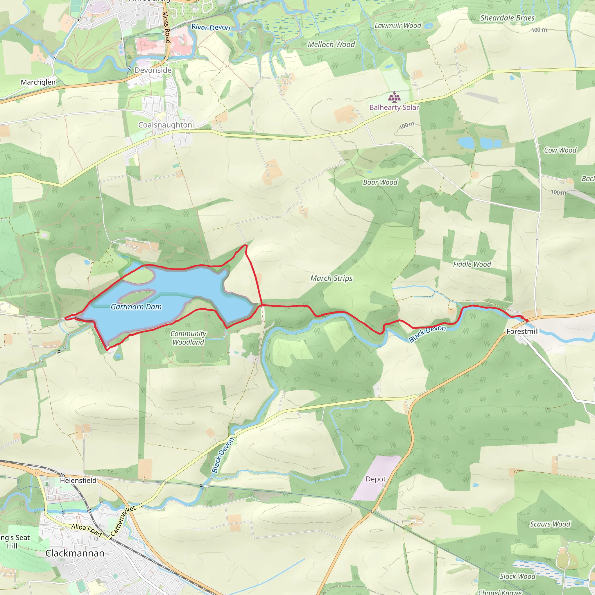 Forestmill Loop mobile static map