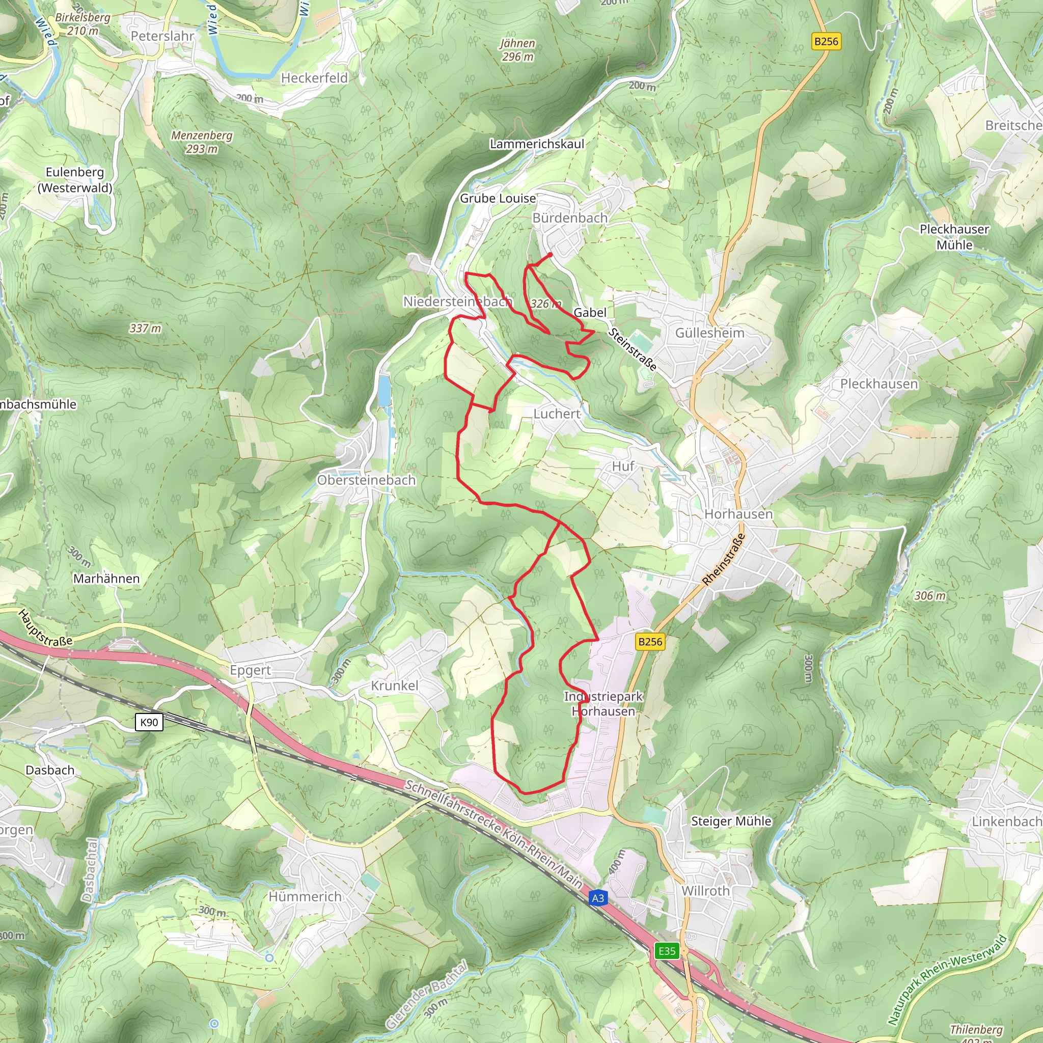 Niedersteinebach Loop mobile static map