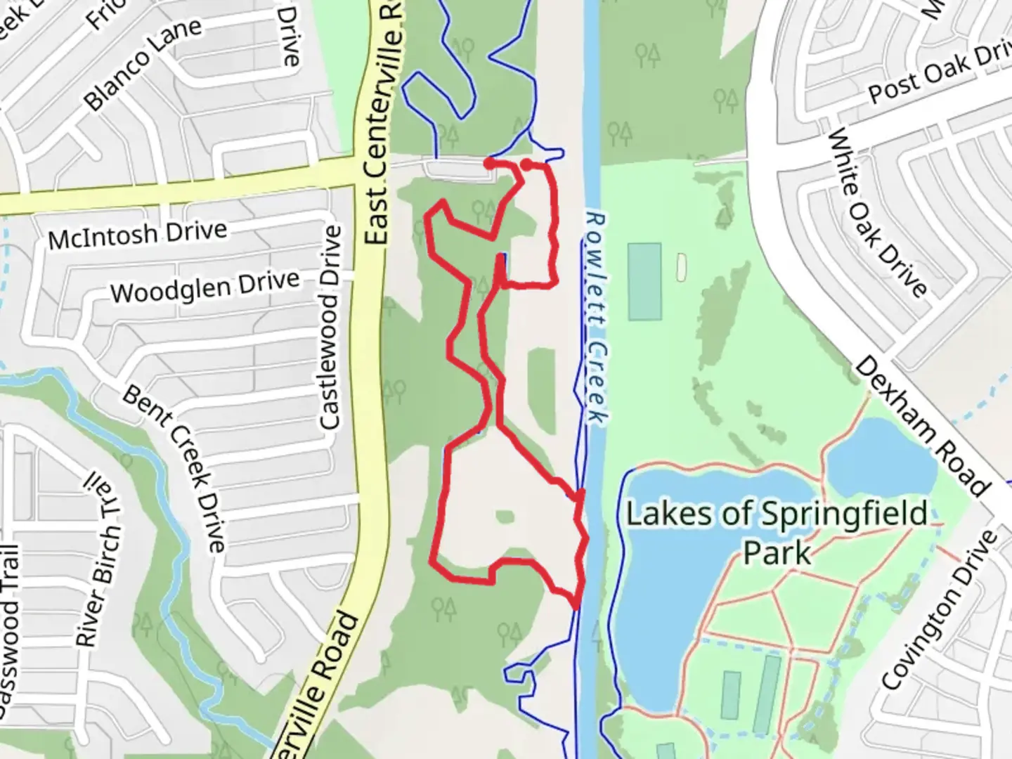 An image depicting the trail East Centerville Road Loop and its surrounding area.