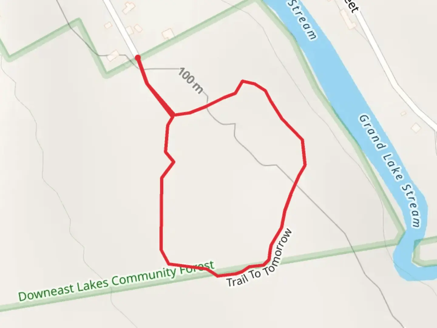 An image depicting the trail Trail to Tomorrow Loop and its surrounding area.