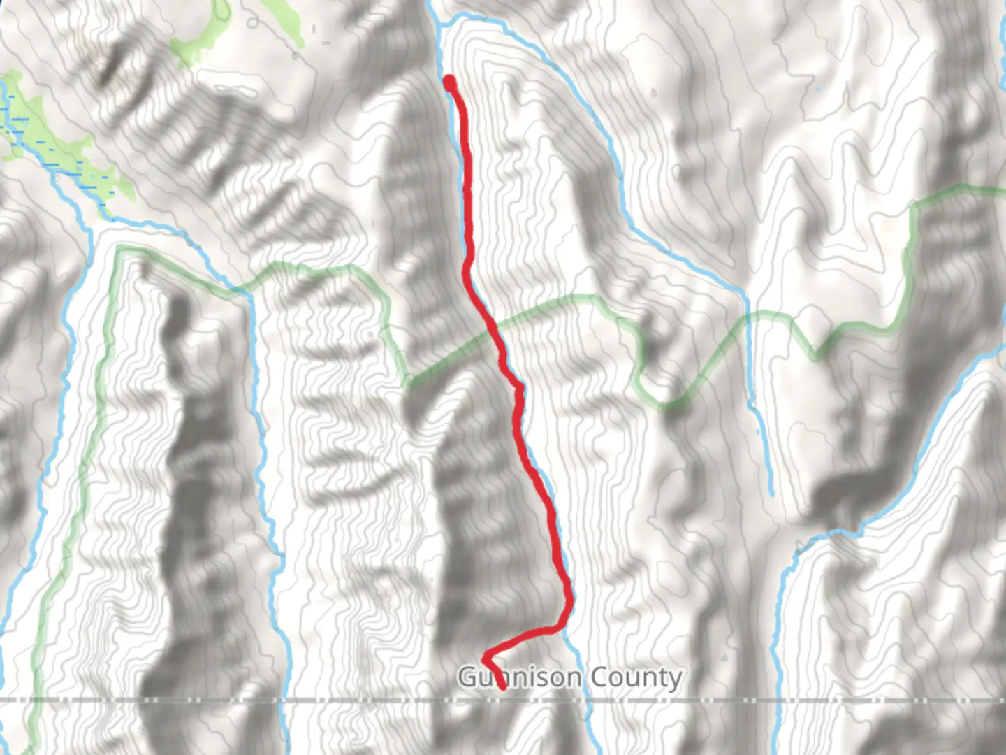 An image depicting the trail Sheep Mountain Trail via Little Cimarron Trail and its surrounding area.