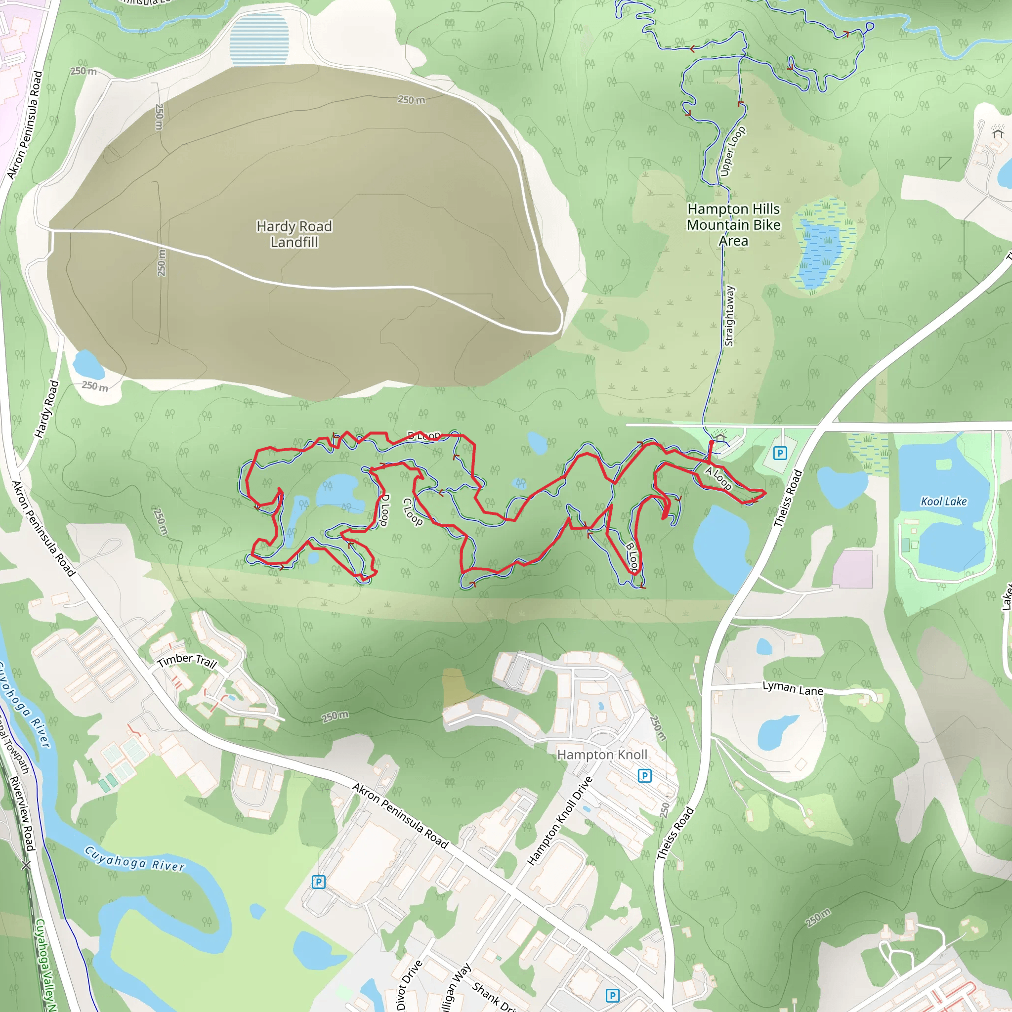Beginner Loop, B Loop and C Loop mobile static map