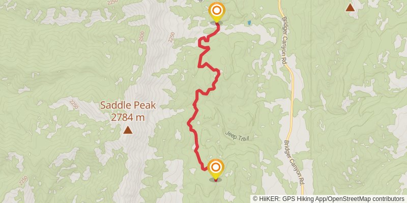 East Bridger South Trail stage 2 Map