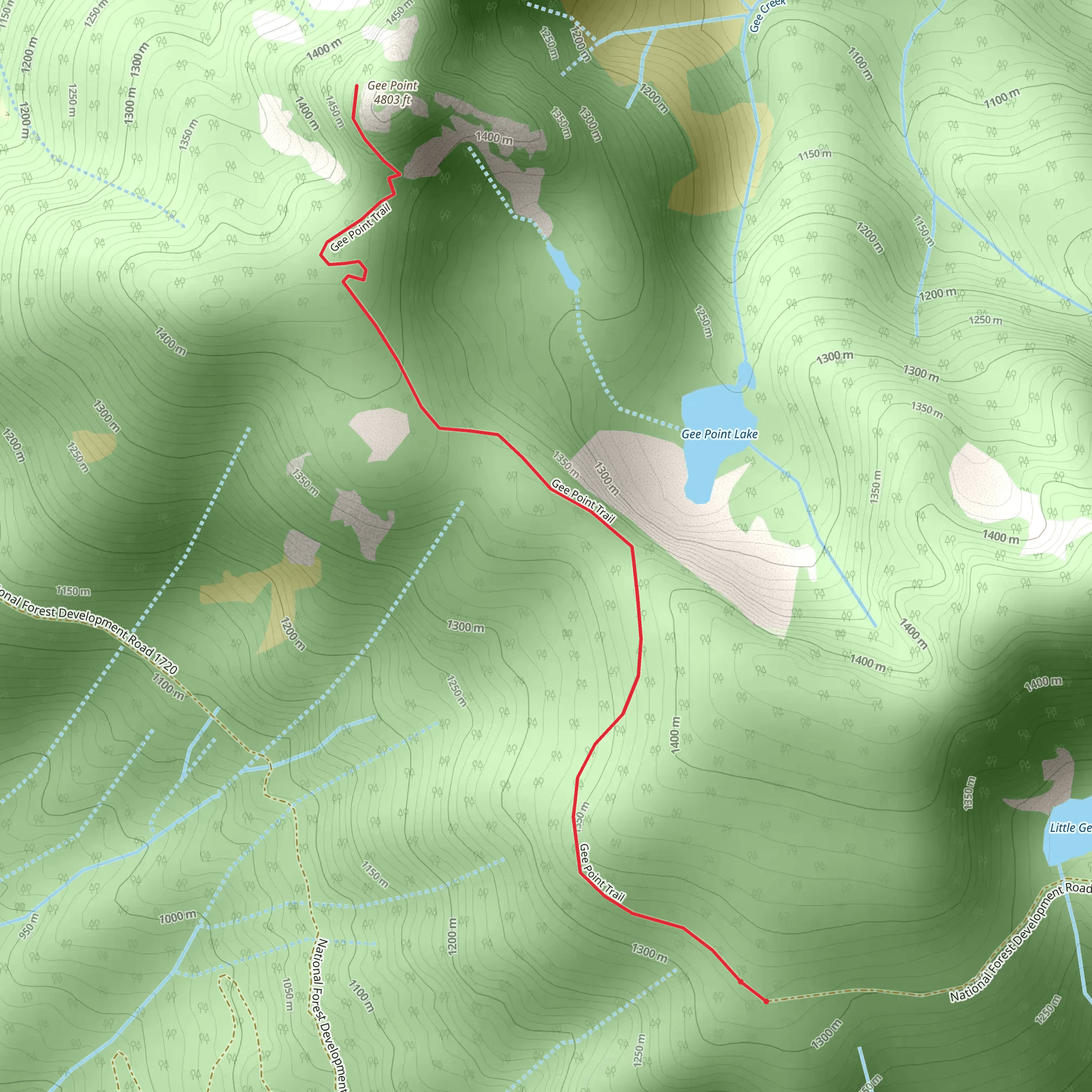 Gee Point Trail mobile static map