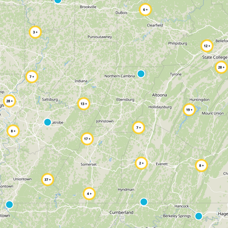 Cambria County Static Map