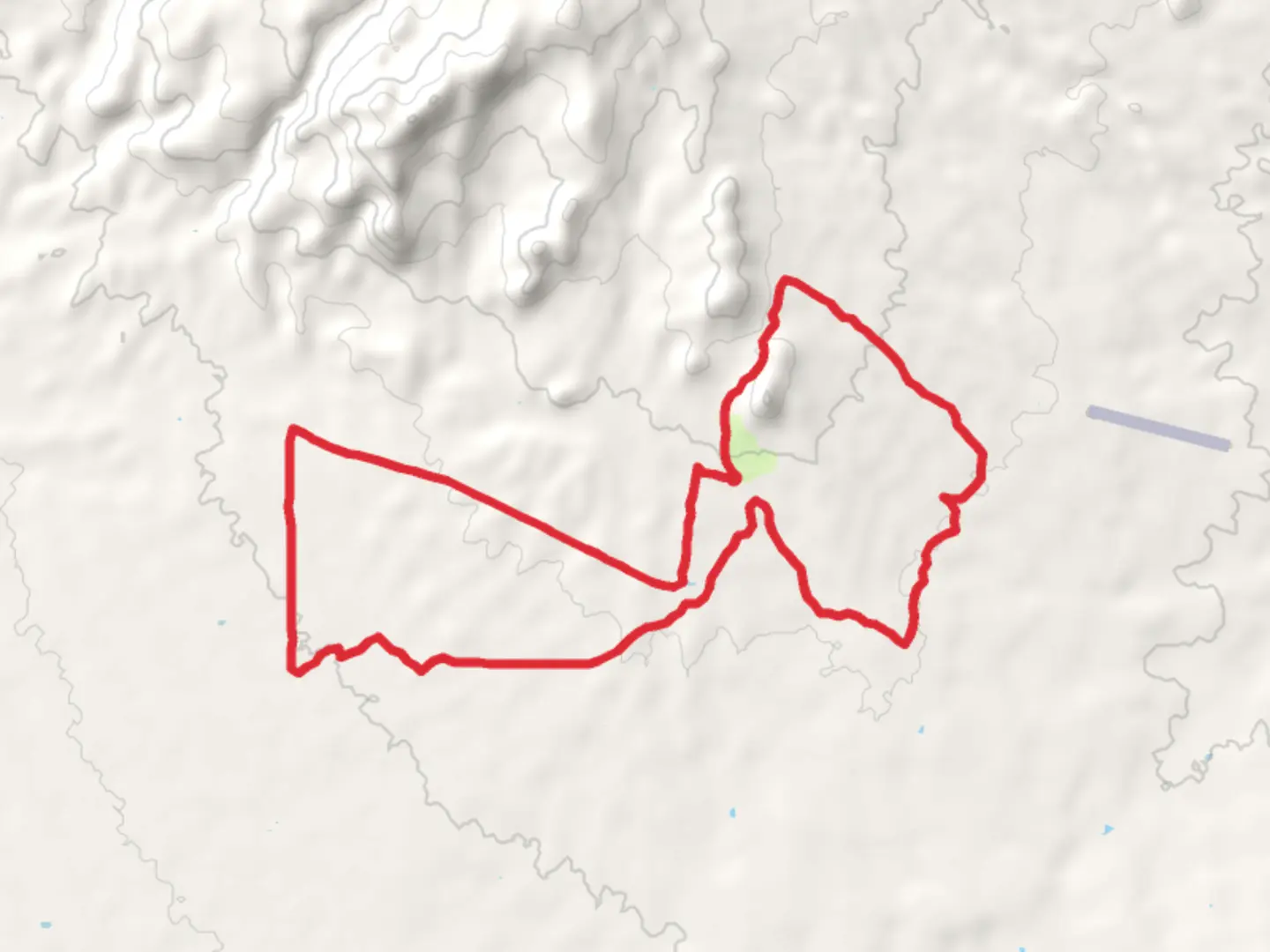 An image depicting the trail Gasline, His-Her and High Point Singletrack Loop Trail and its surrounding area.