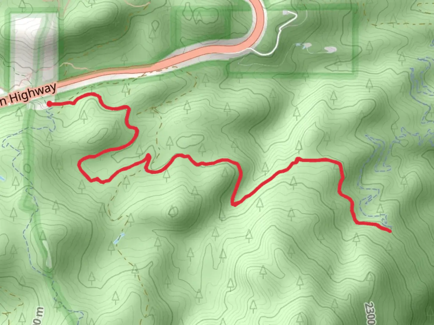 An image depicting the trail Clear Creek Trail from Trt Trailhead and its surrounding area.