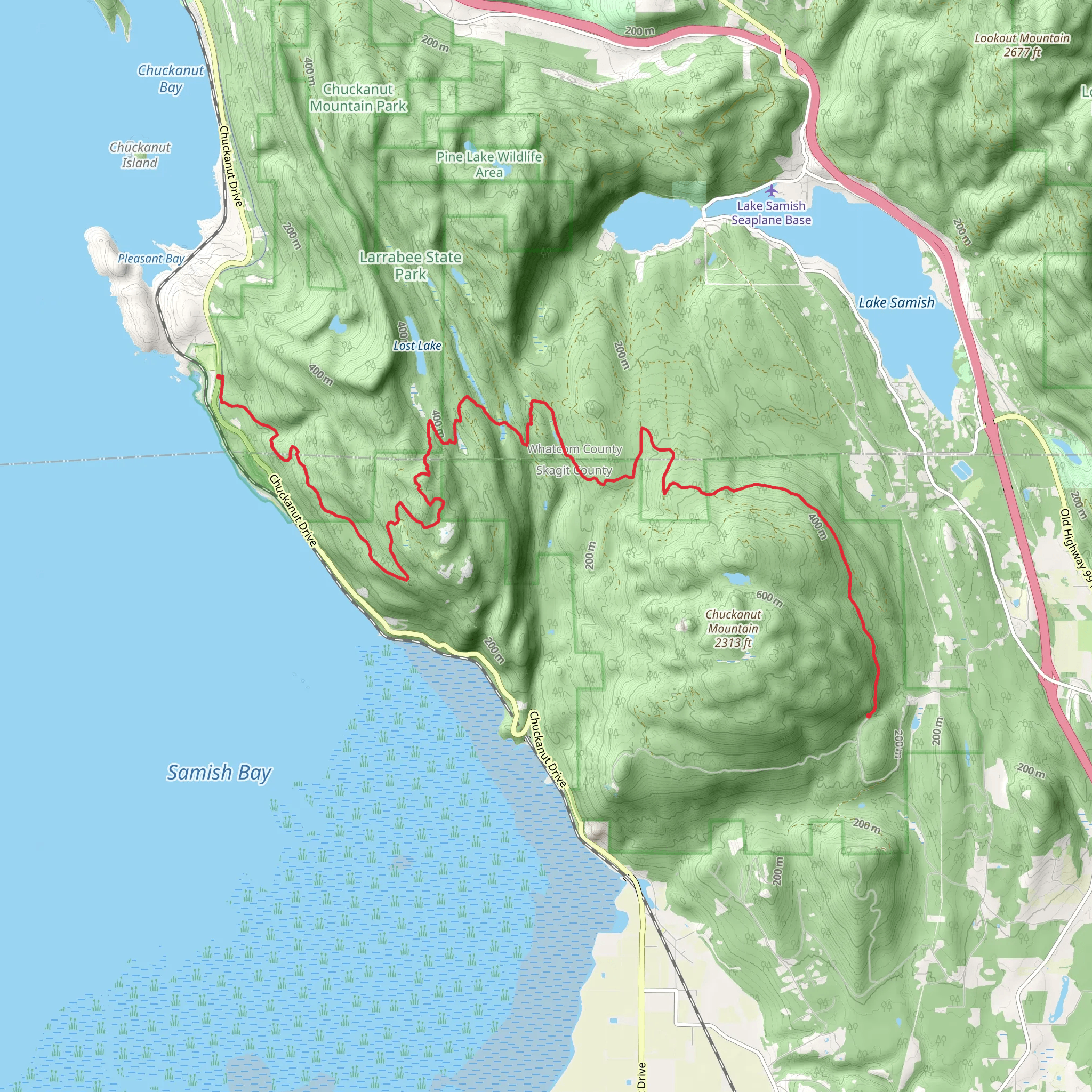 South Summit Trail to Wildcat Cove mobile static map