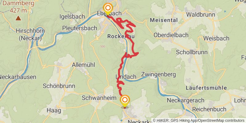 Neckarsteig stage 4 Map