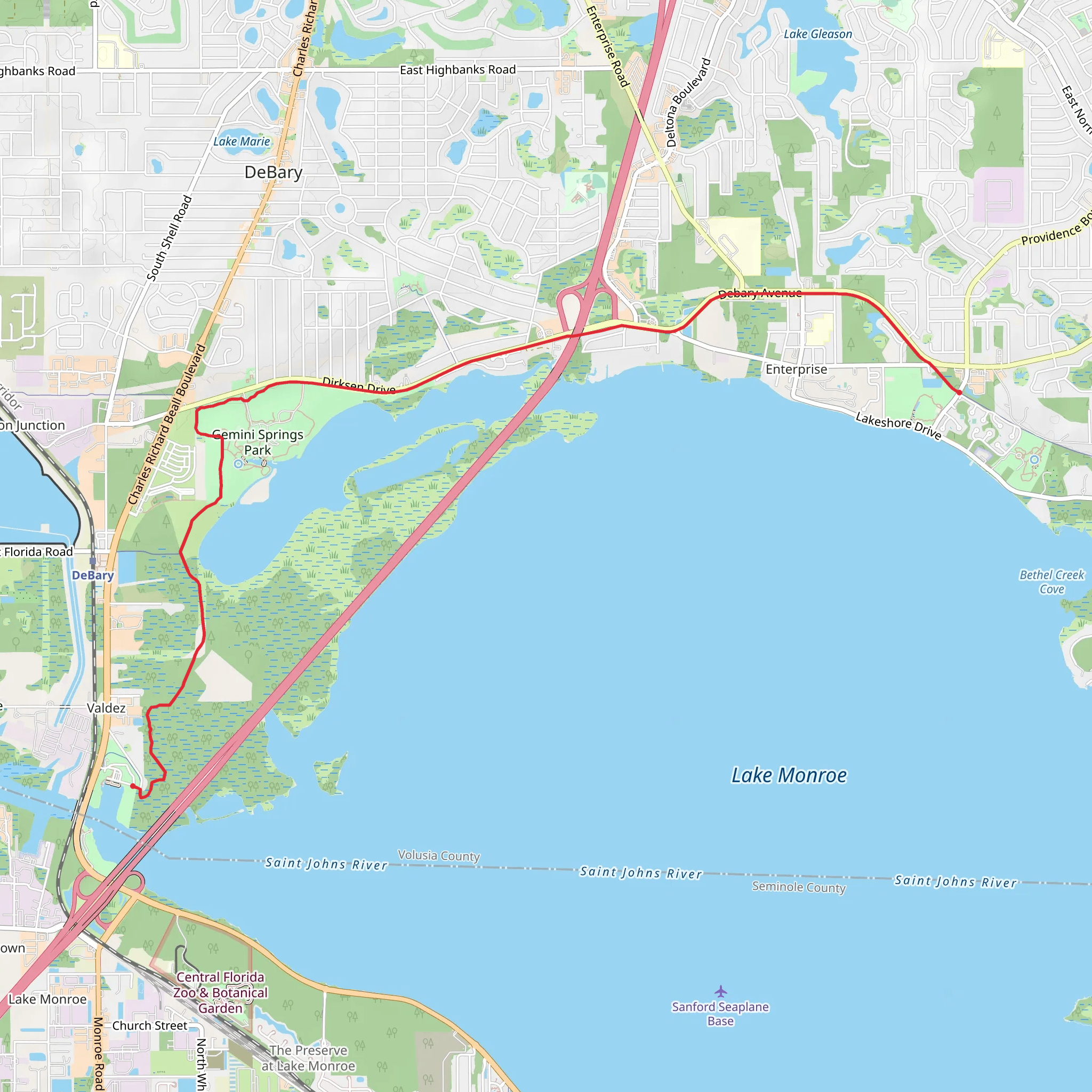 Spring-to-Spring Trail mobile static map