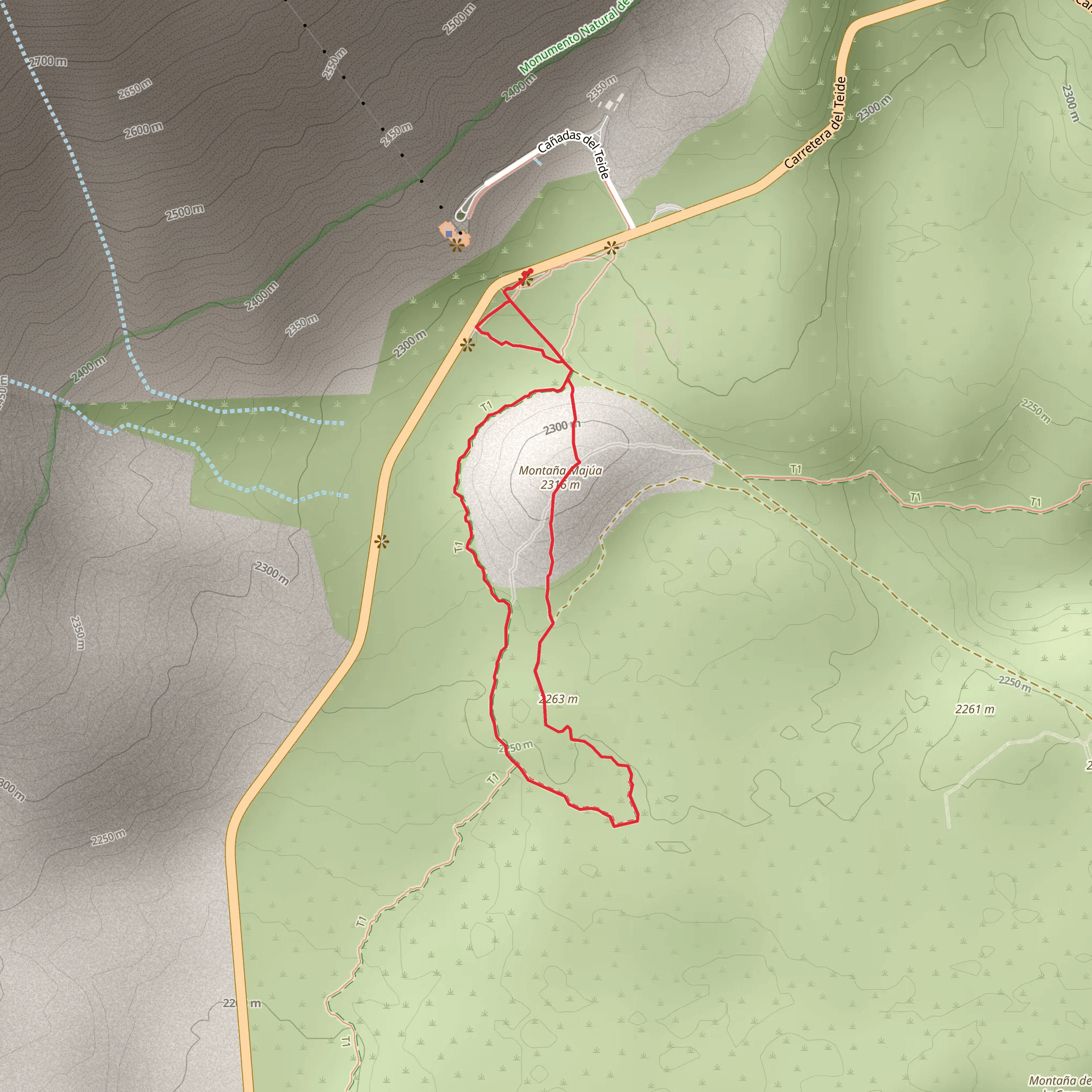 Montaña Majúa mobile static map