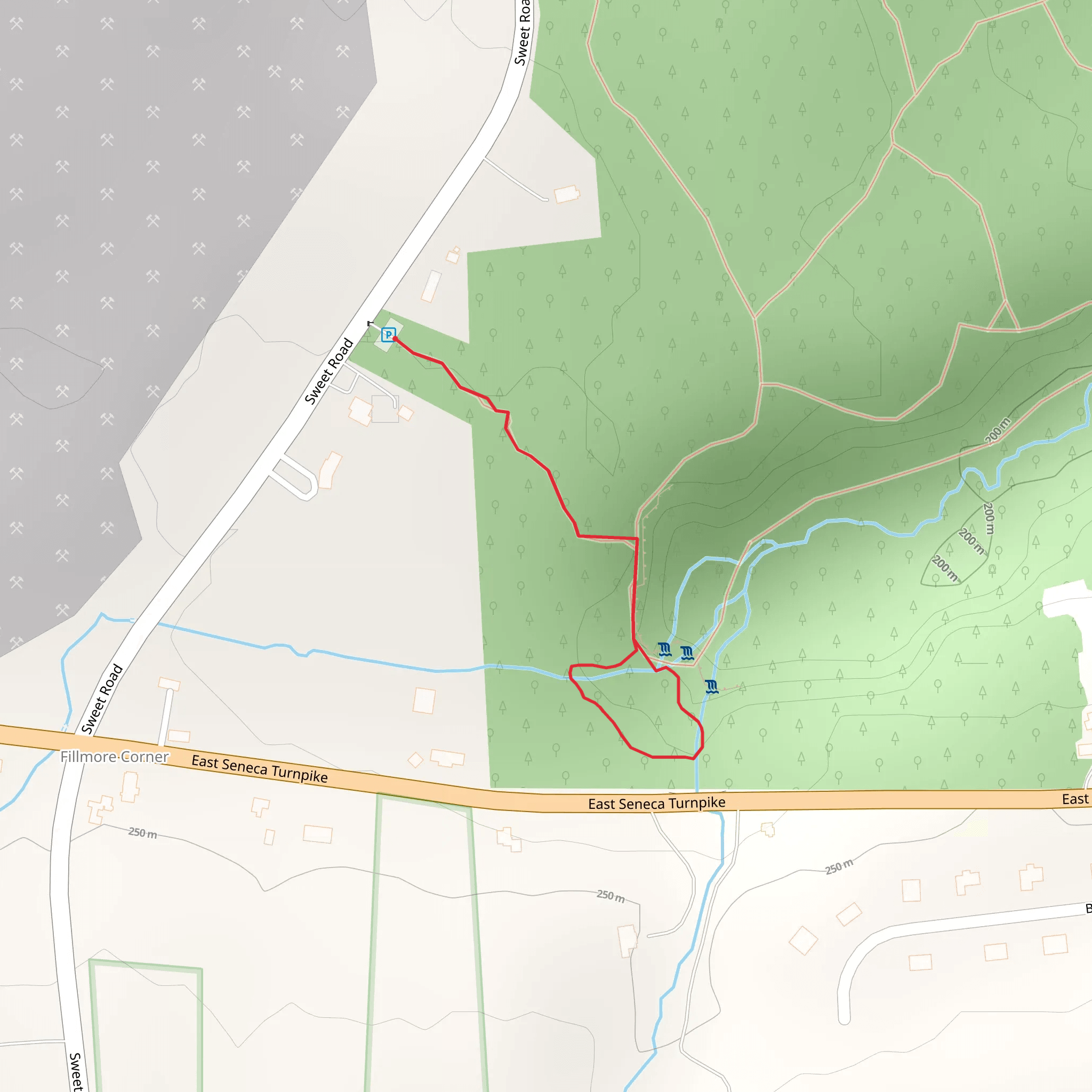Three falls from Sweet Road mobile static map
