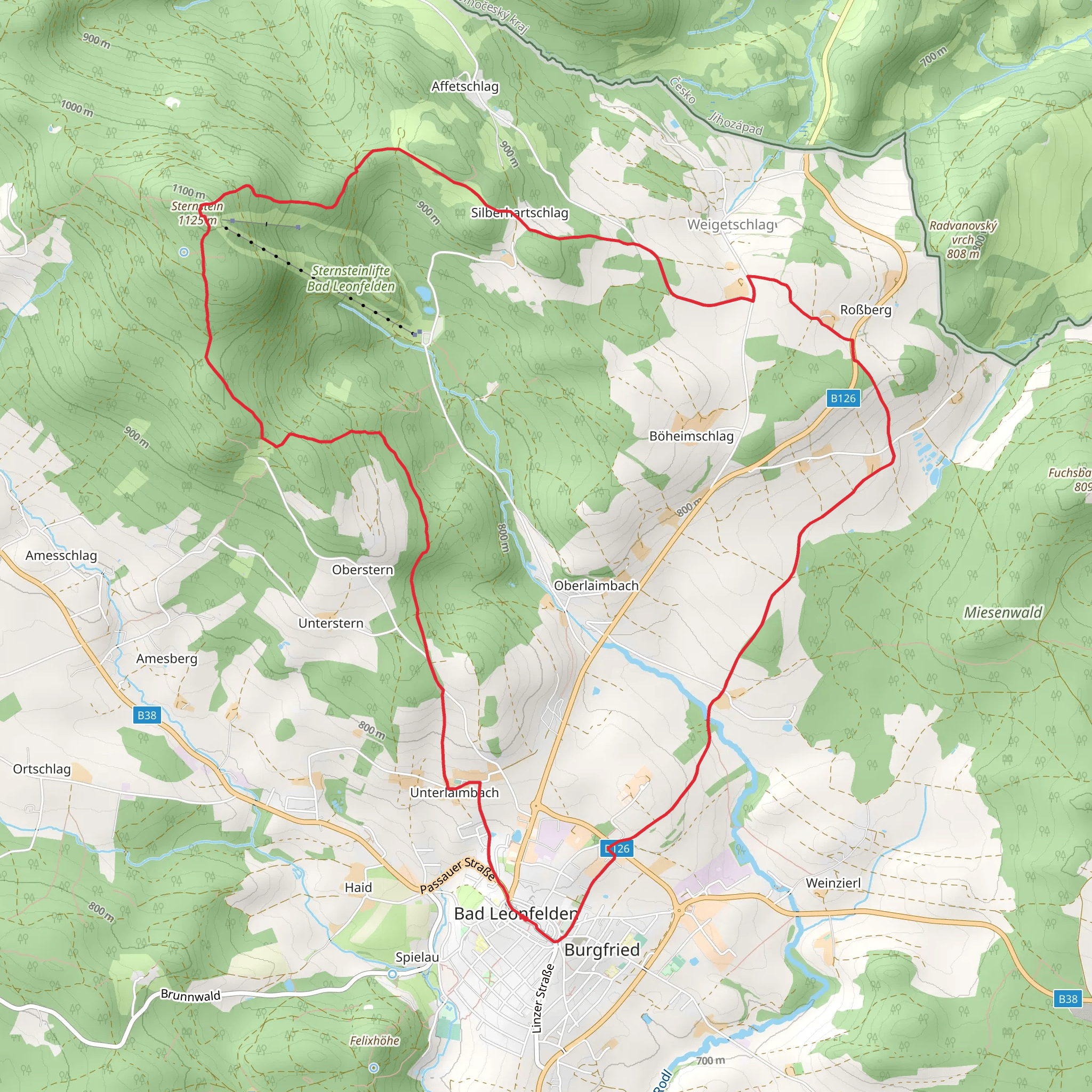 Bad Leonfelden Loop mobile static map