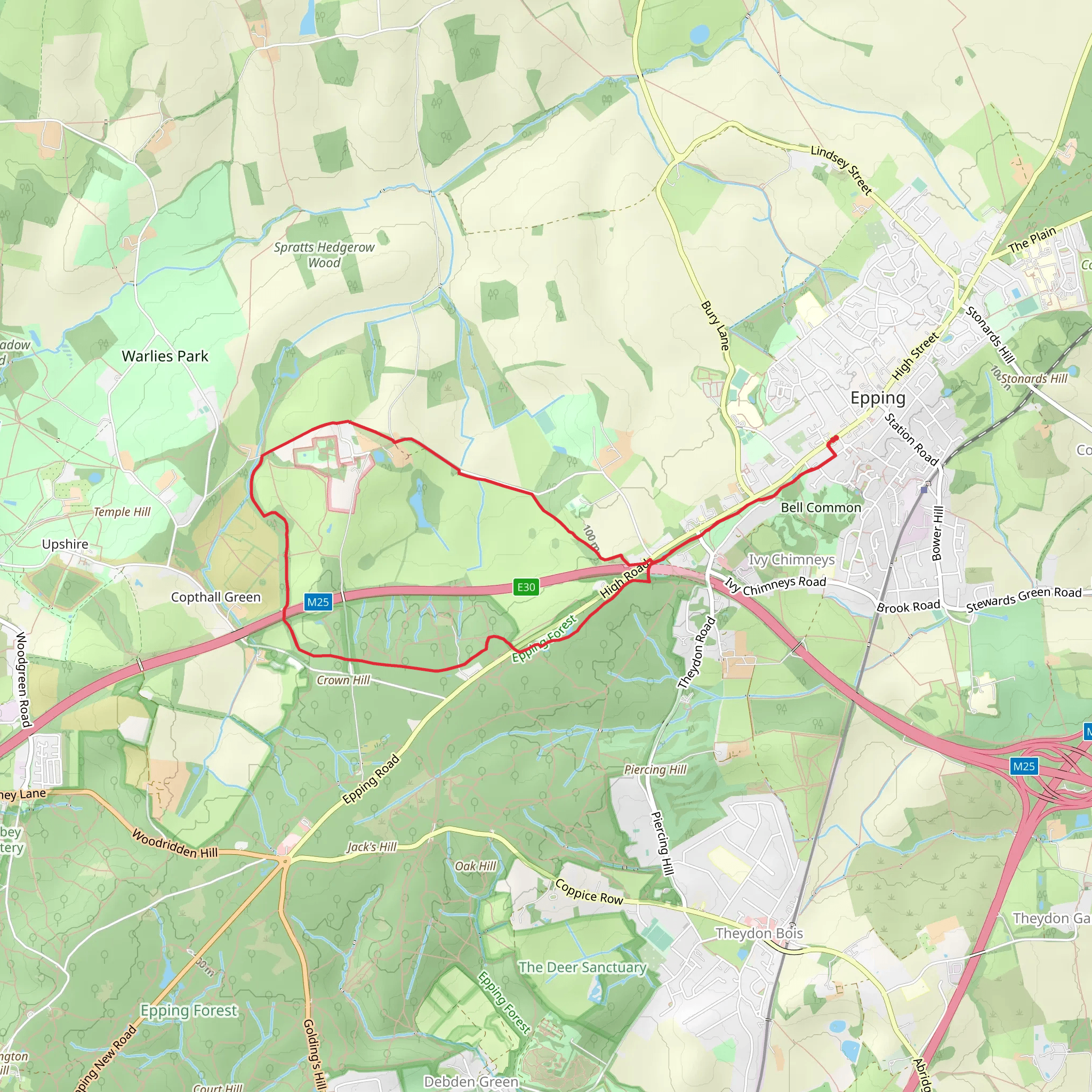 Warren Wood and Griffin's Wood mobile static map