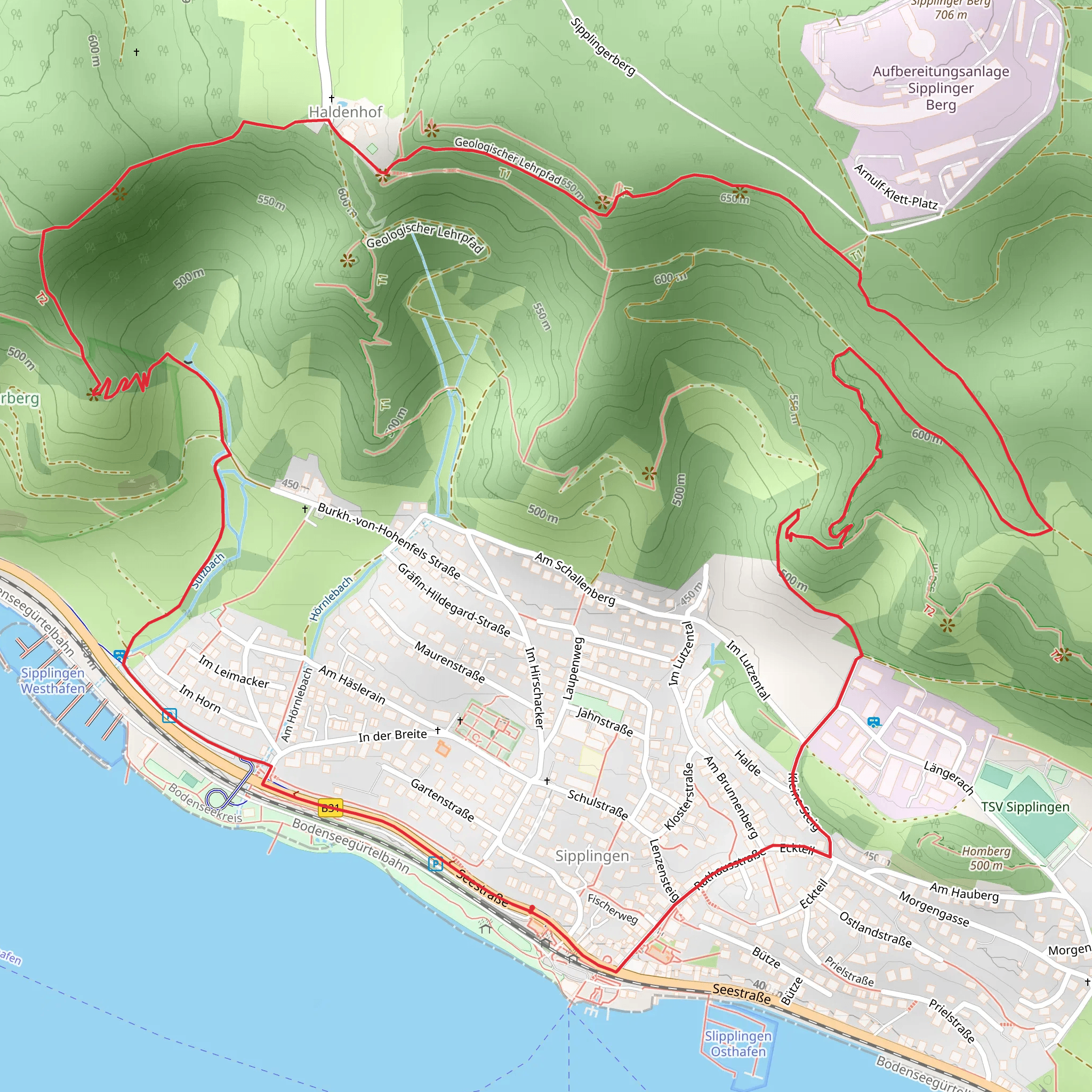 SeeGang and Heuberg-Allgaeu Weg mobile static map