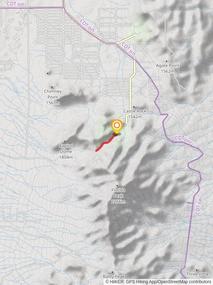 An image depicting the trail Lover's Leap Canyon Trail and its surrounding area.