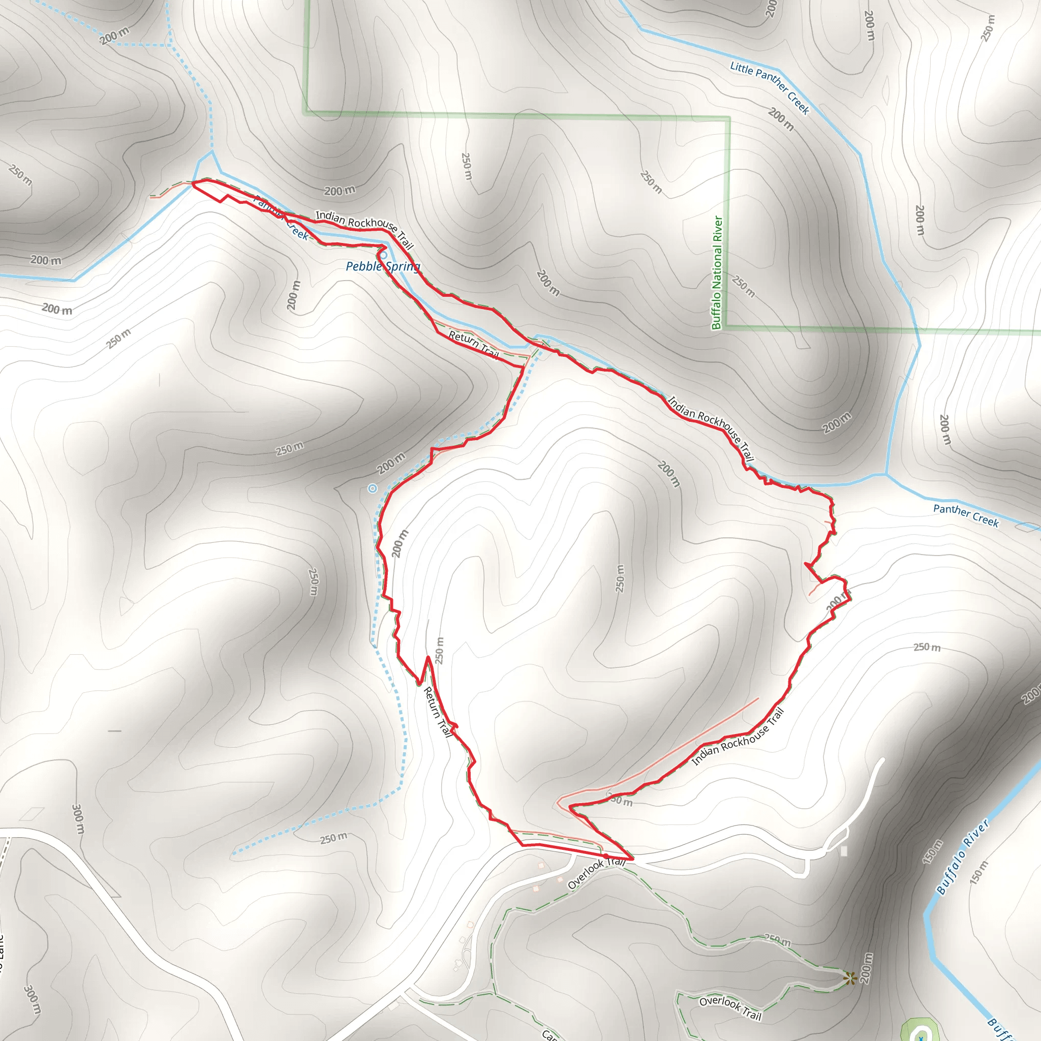 Indian Rockhouse Trail Loop mobile static map