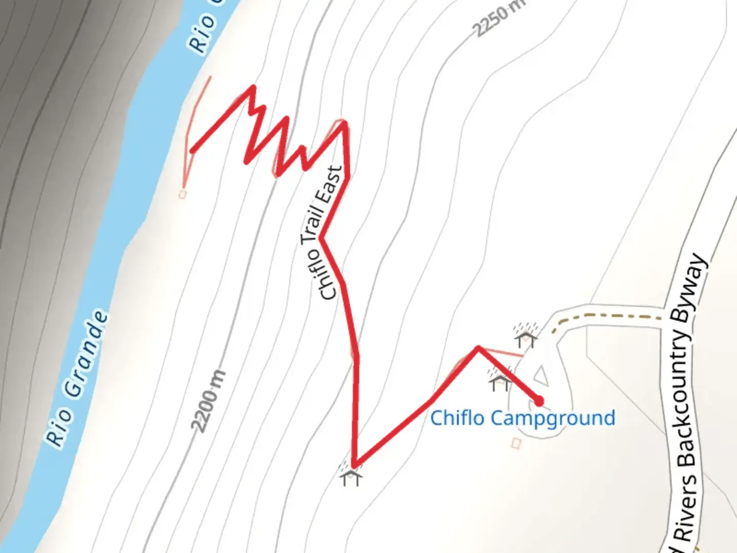 An image depicting the trail Wild Rivers Backcountry Byway and its surrounding area.